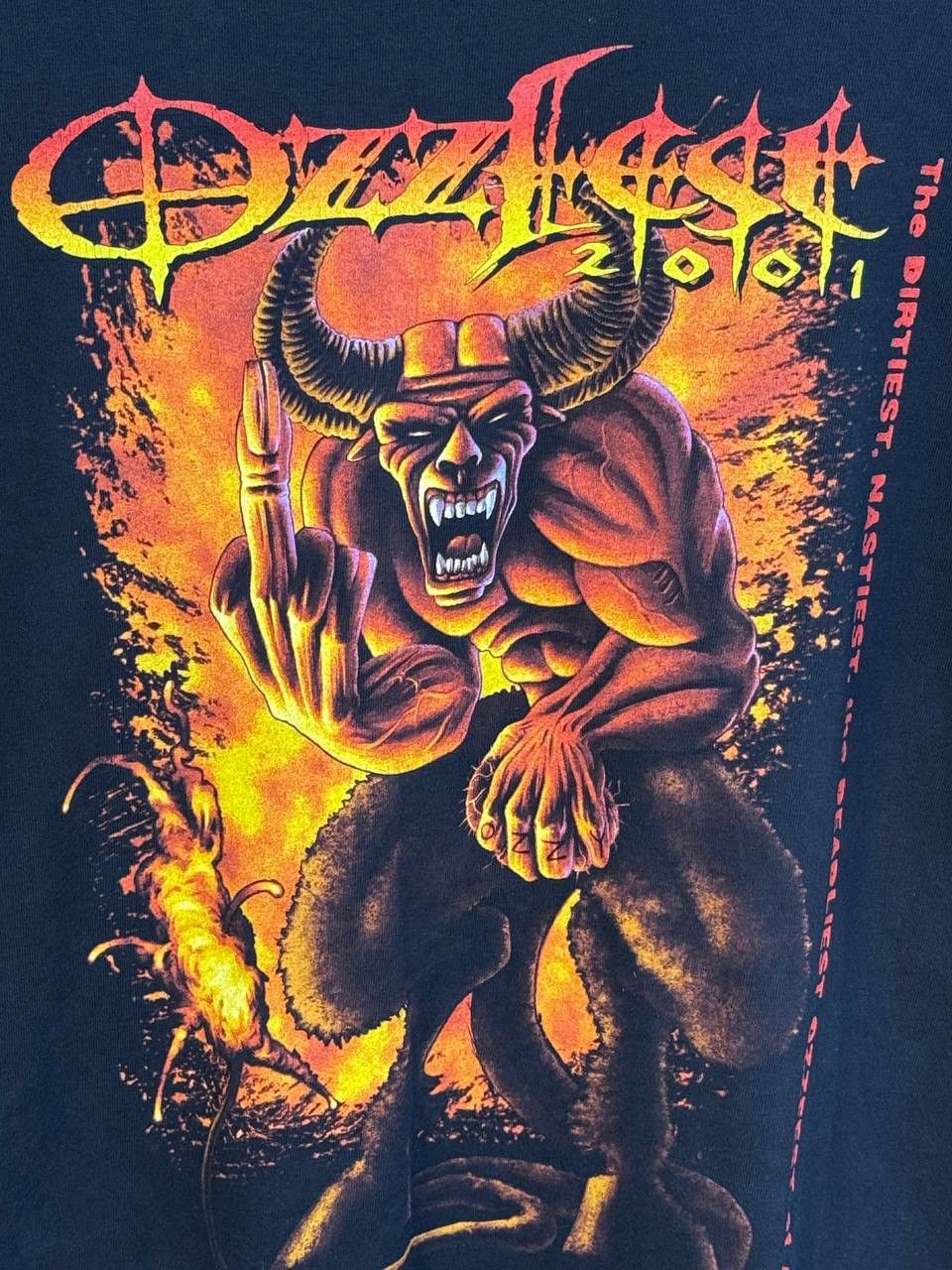 Band Tees Ozzy Osbourne 2001 OZZFEST Concert Hanes Heavyweight sz XL Size US L / EU 52-54 / 3 - 6 Thumbnail