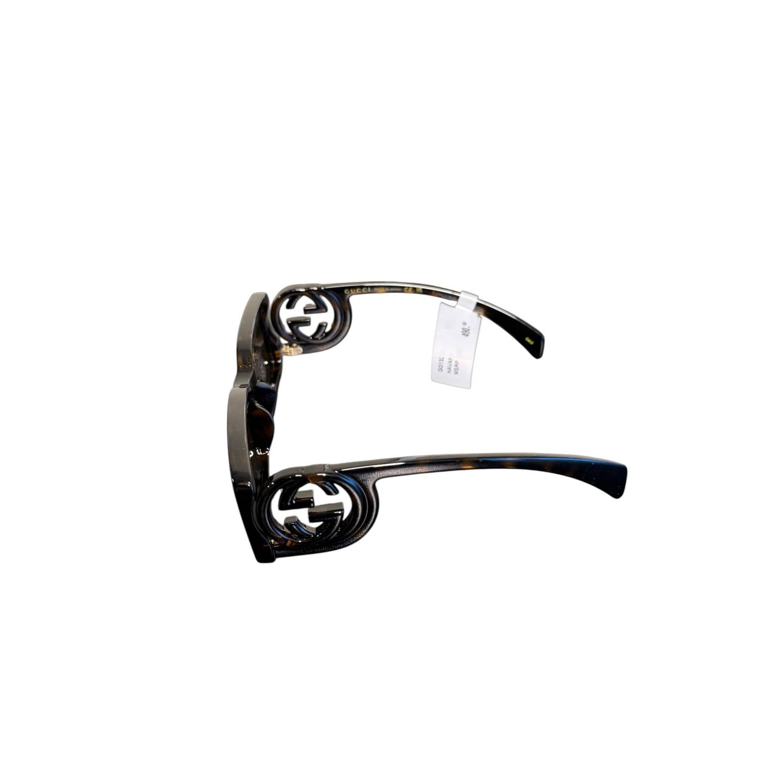 Gucci Gucci NWT Rectangular Frame GG Sunglasses in Tortoiseshell Size ONE SIZE - 5 Thumbnail