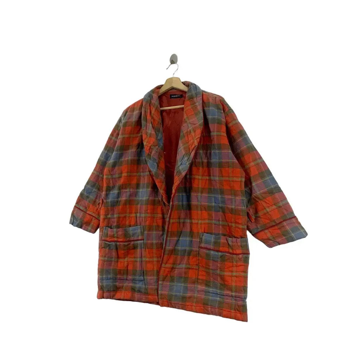 Yves Saint Laurent Vintage YSL YVES SAINT LAURENT PARIS Tartan Oversized Size S / US 4 / IT 40 - 3 Thumbnail