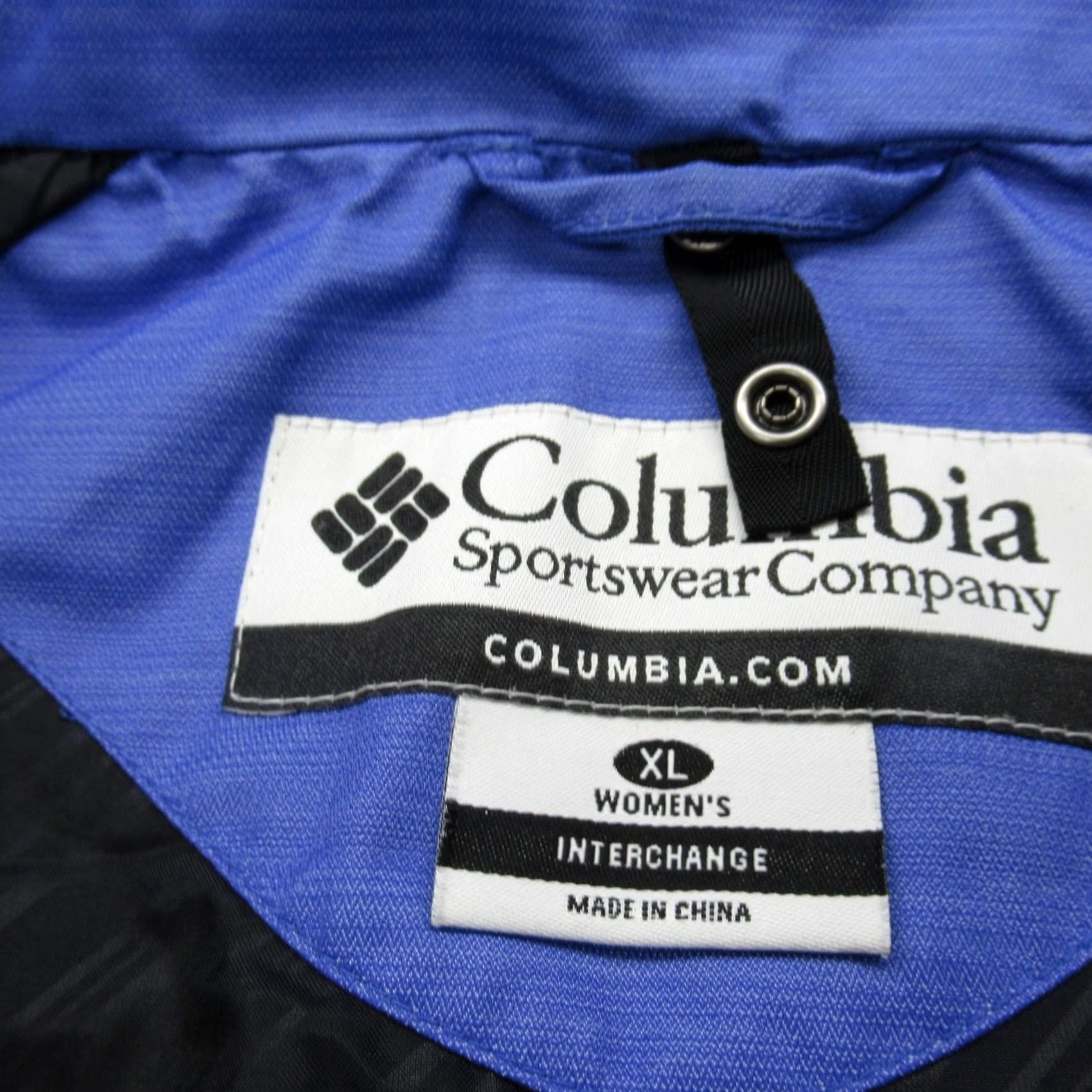 Vintage Columbia Jacket Womens XL Blue Interchange Omni Tech Waterproof Hooded Full Zip Rain Coat Windproof Pockets XL Women Blue 90s? Size XL / US 12-14 / IT 48-50 - 4 Thumbnail