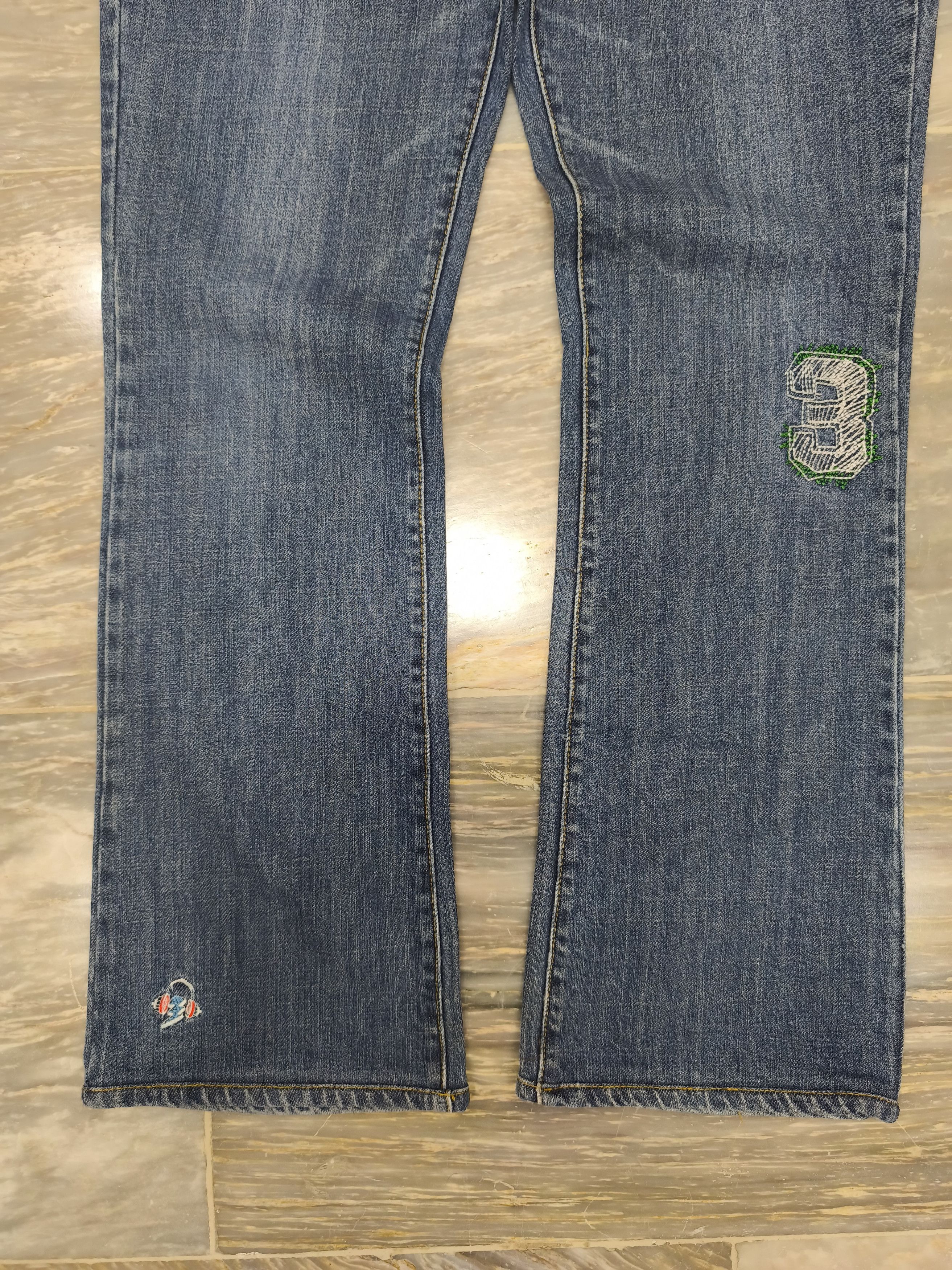 Walter Van Beirendonck Vintage W&LT Embroidery Design Jeans Size 29" - 3 Thumbnail