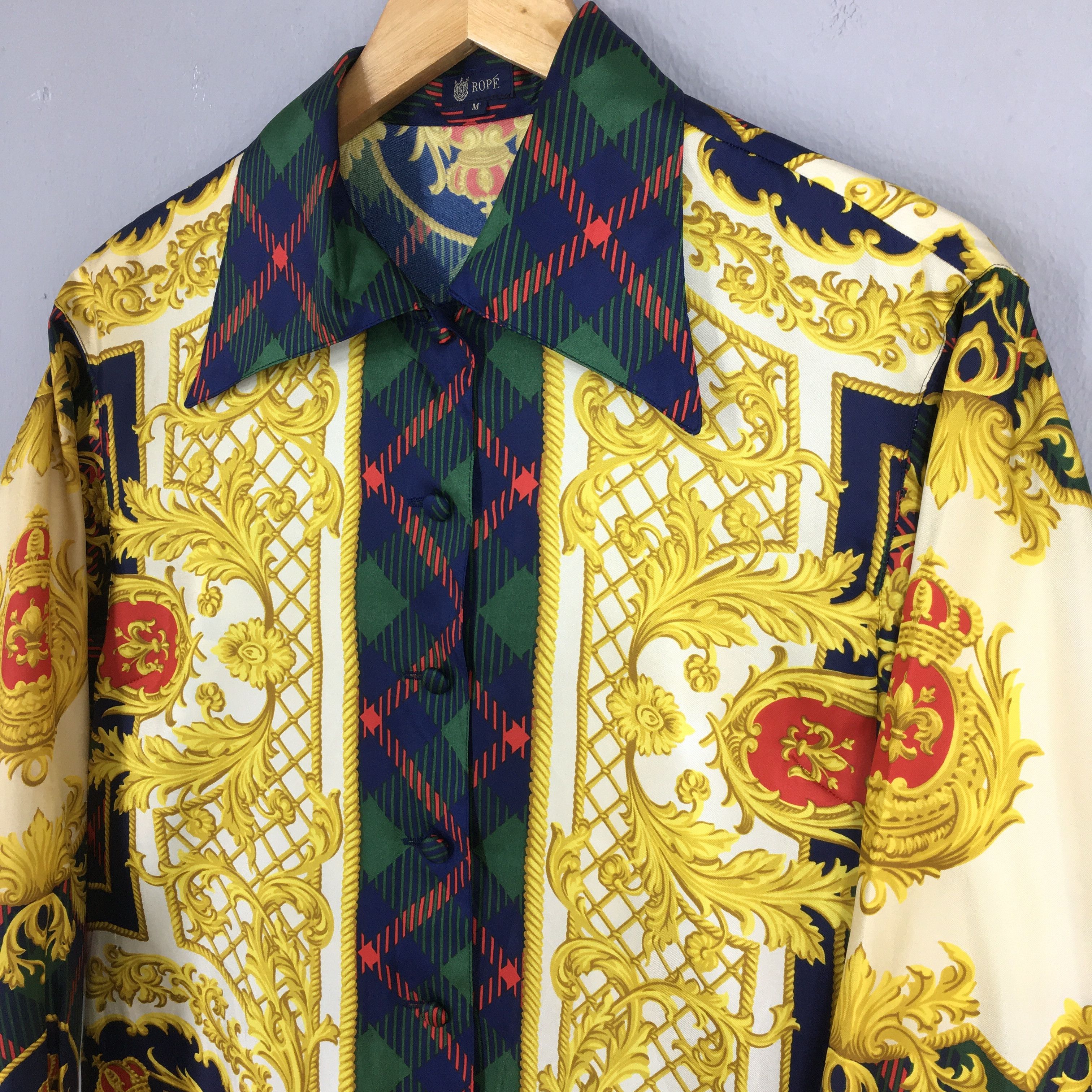 Other Vintage Novelty Baroque Crest Casual Shirt Medium Size US M / EU 48-50 / 2 - 3 Thumbnail