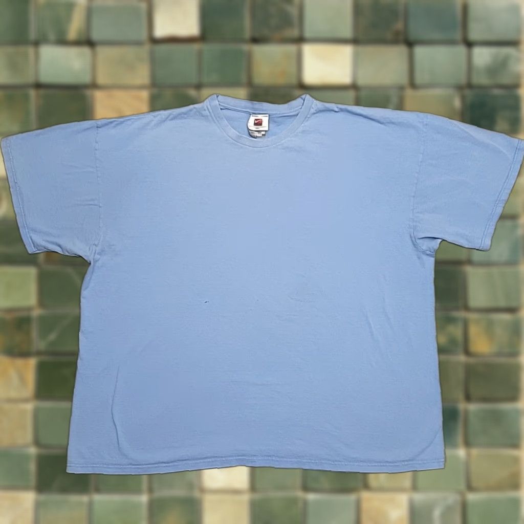 Nike VINTAGE Nike Shirt Mens XXXL Blue 100% Cotton Back Center Swoosh TEE Team T-Shirt Logos 80s, 90s, Outdoor Sports Mens Size US XXL / EU 58 / 5 - 1 Thumbnail