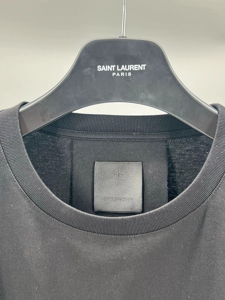 Givenchy Givenchy Men's black cotton round-neck long-sleeved T-shir Size US M / EU 48-50 / 2 - 2 Thumbnail