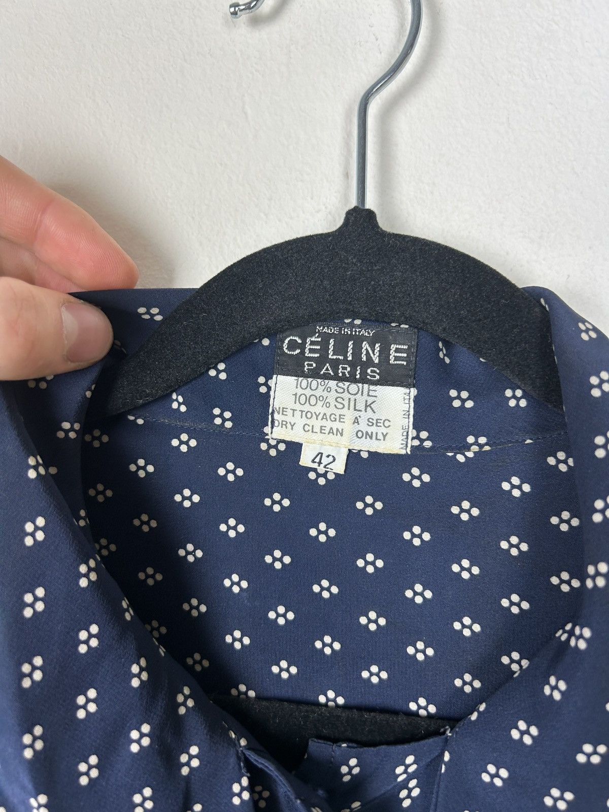 Celine Celine Black Silk Sample Shirt Size M / US 6-8 / IT 42-44 - 5 Thumbnail