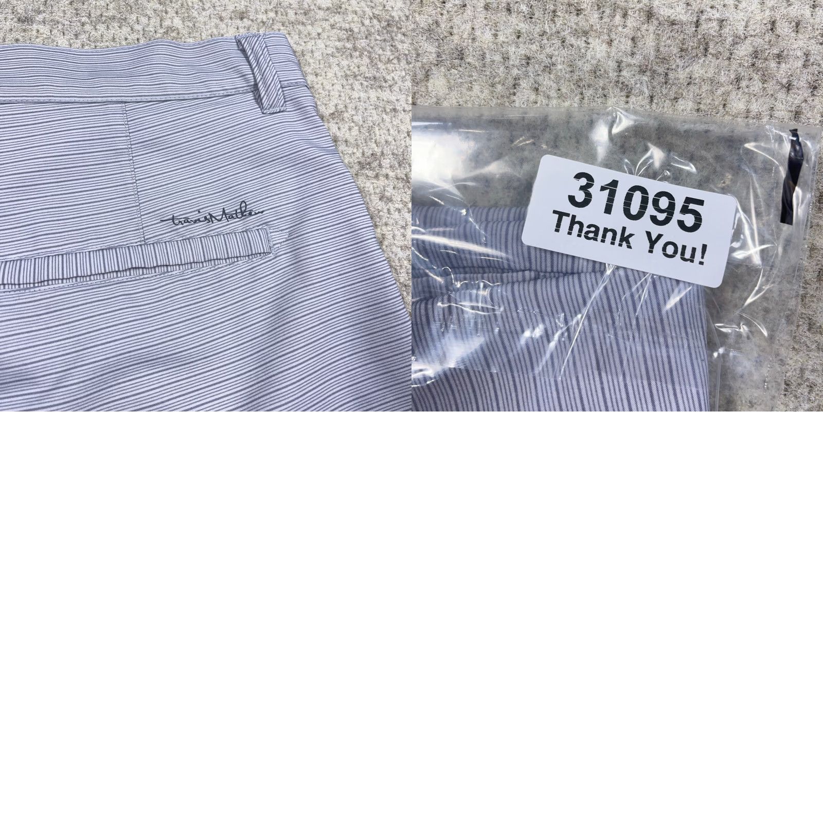 TravisMathew Travis Mathew Golf Shorts Men 36 Gray Striped Chino Performance Wicking Adult Stock Size US 36 / EU 52 - 9 Thumbnail