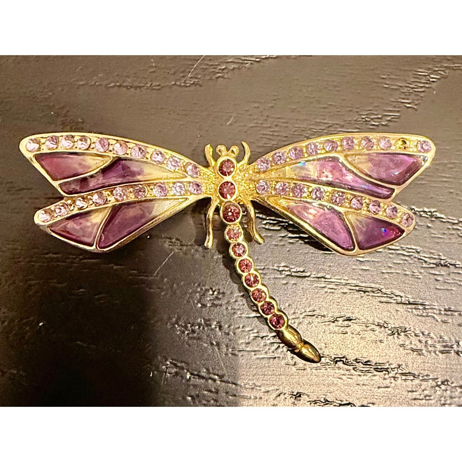 Monet Vintage Dragon Fly Signed Monet Gold Tone Size ONE SIZE - 1 Thumbnail