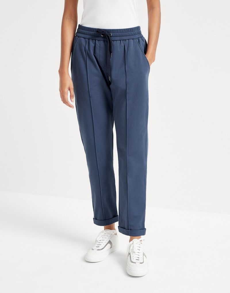o1la1rc1a0326 Stretch Terry Track Trousers in Blue