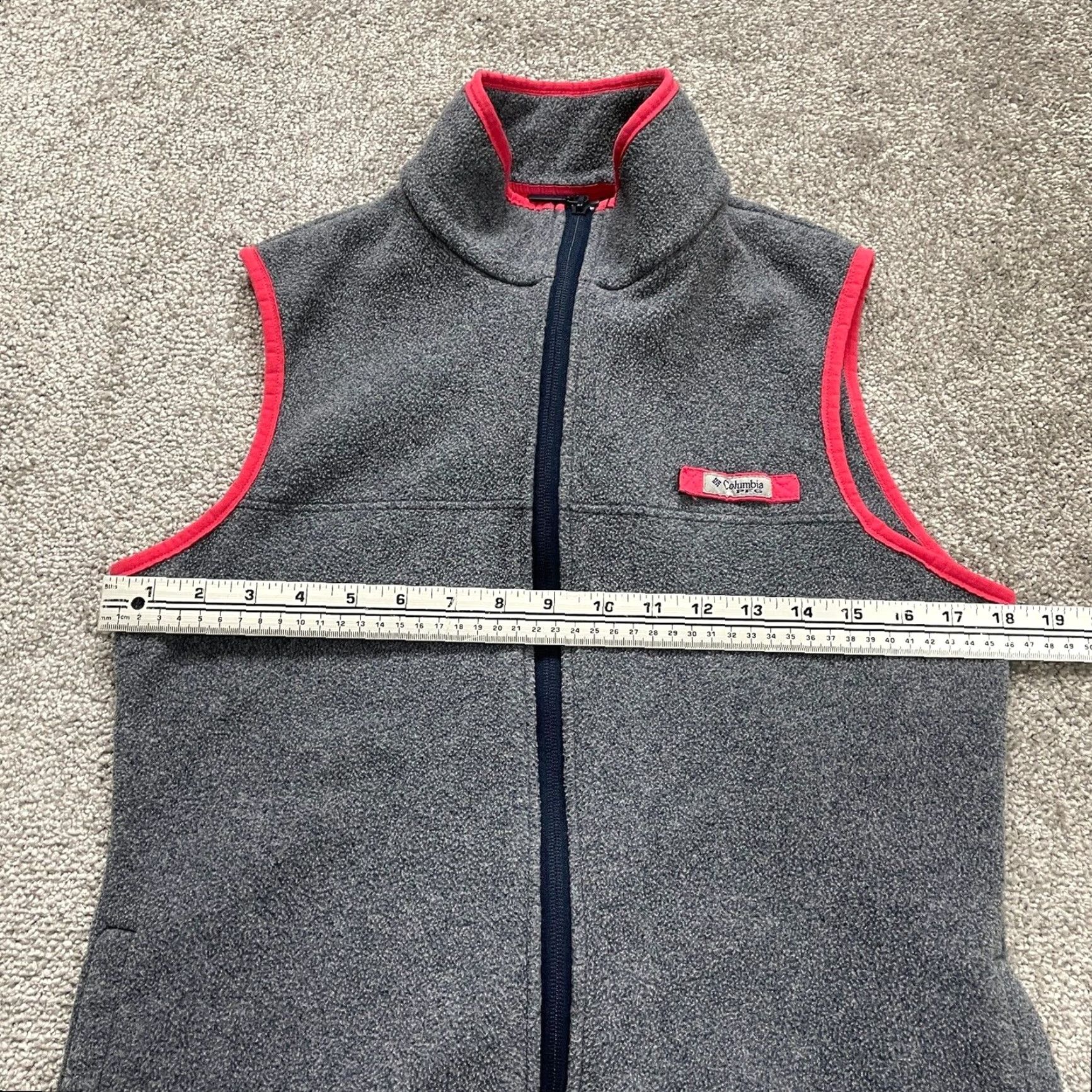 Vintage Columbia Harborside Fleece Vest Womens Medium Gray Red Full Zip Outdoor Hike Shirt/Vest? Size M / US 6-8 / IT 42-44 - 6 Thumbnail