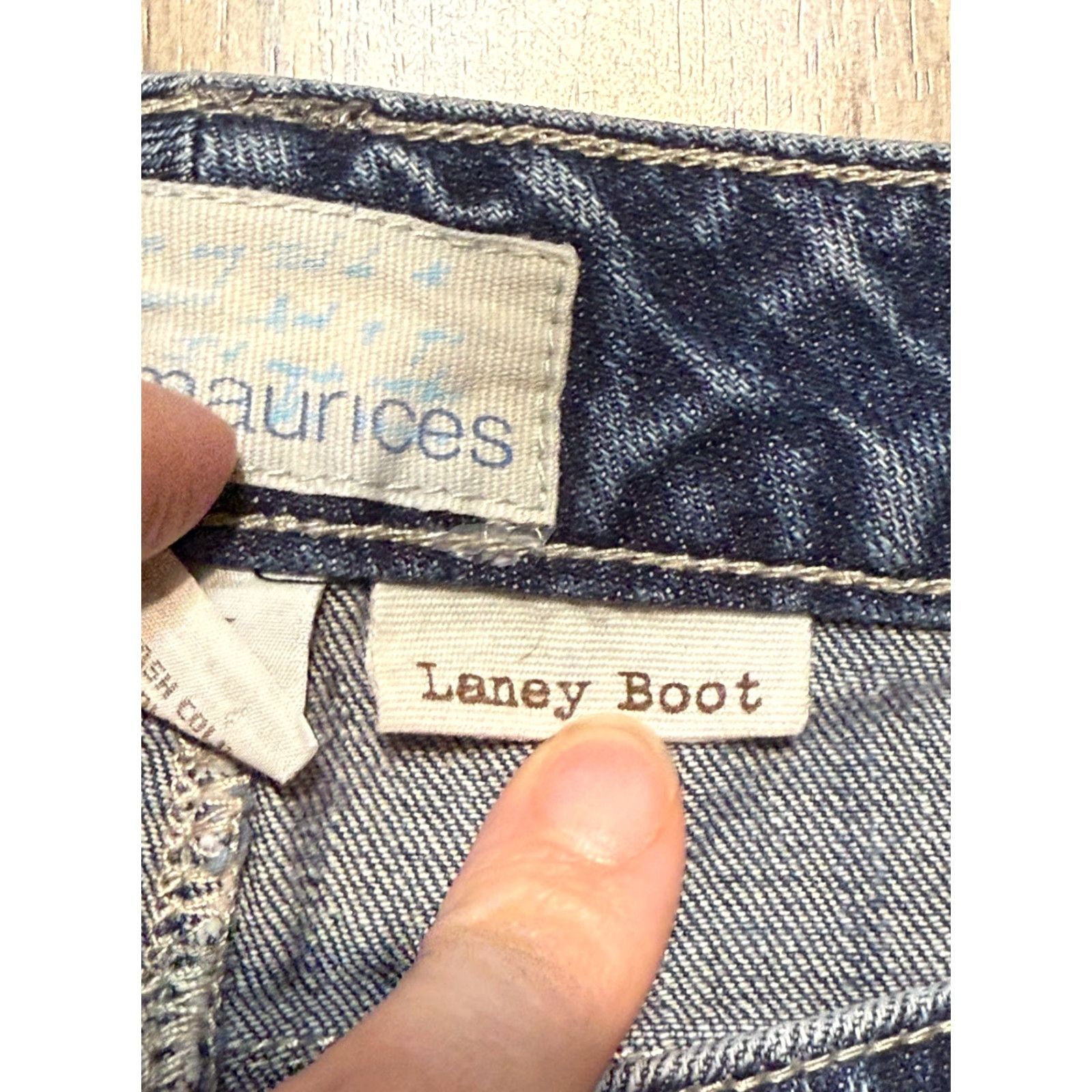 Vintage Maurices Jeans Women's Regular Denim Laney Bootcut 14 Blue Stretch Pocket 5-Pocket Size 36" / US 14 / IT 50 - 6 Thumbnail