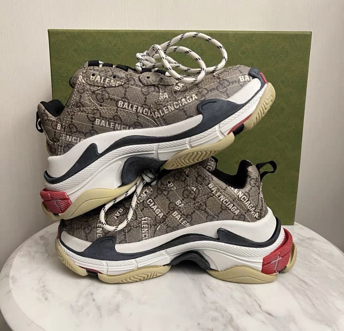 Balenciaga Balenciaga x Gucci Triple S Sneakers J42 Size US 6 / IT 36 - 5 Thumbnail