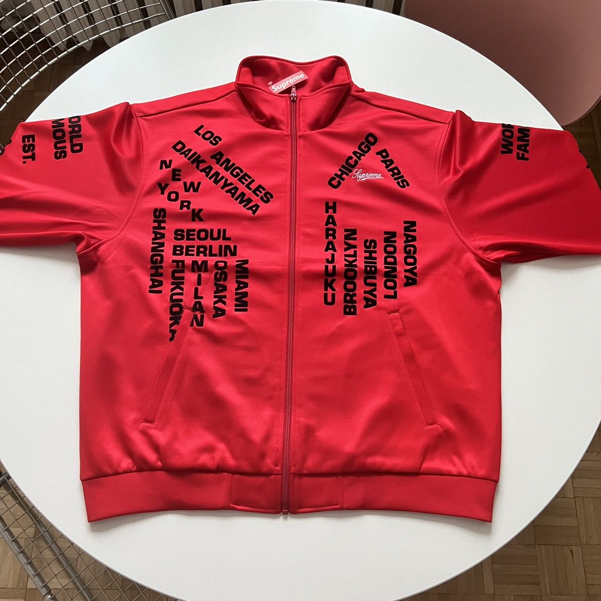 Supreme Supreme Worldwide Tricot Track Jacket Red XL Size US XL / EU 56 / 4 - 18 Thumbnail