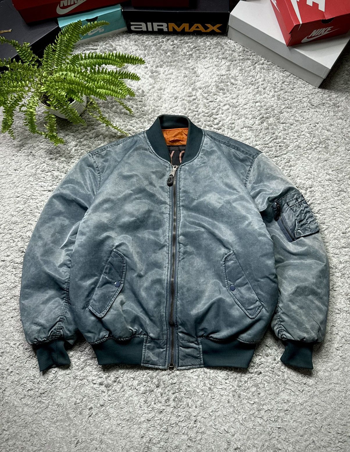 Alpha Industries 00s Alpha Industrial Jacket Retro Bomber Vintage Oversize Size US L / EU 52-54 / 3 - 1 Thumbnail