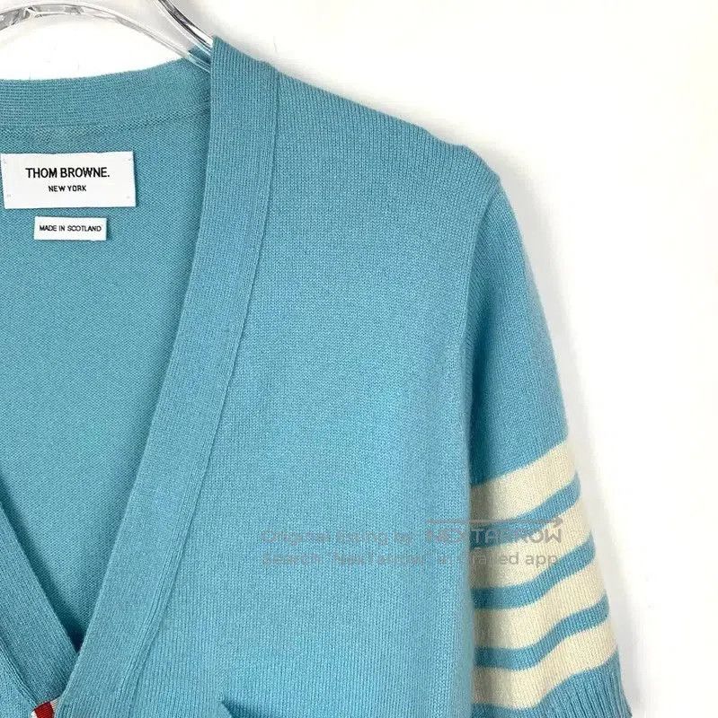 Thom Browne Thom Browne Blue Cashmere Short Cardigan . Size XS / US 0-2 / IT 36-38 - 3 Thumbnail