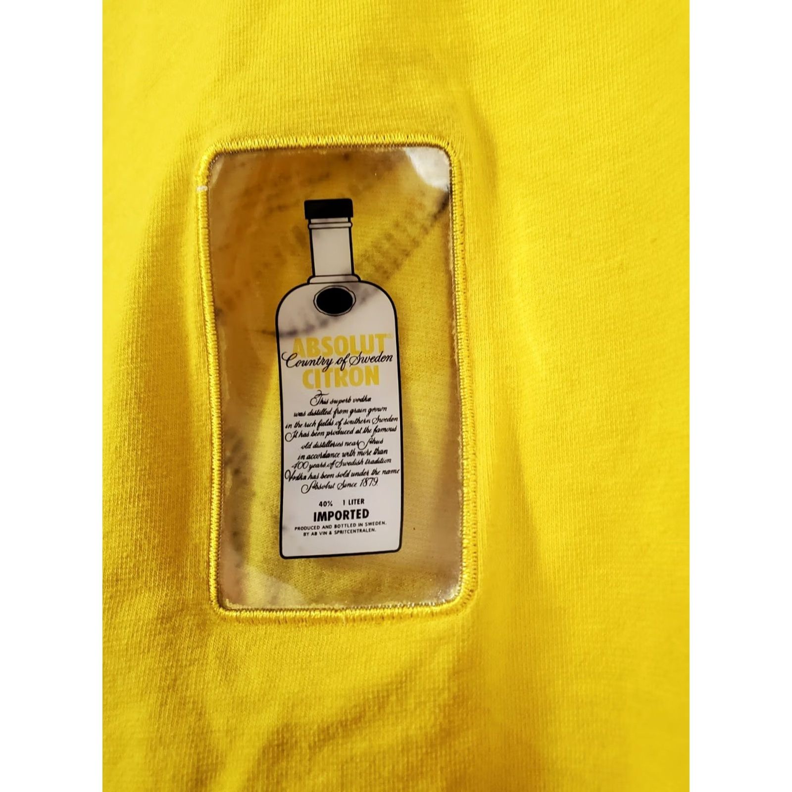Vintage Absolut Citron Yellow T Shirt S Crew Neck Short Sleeve Graphic Print Logo Men's Regular Fit Cotton Lycra Pullover Vintage No Size US S / EU 44-46 / 1 - 2 Thumbnail