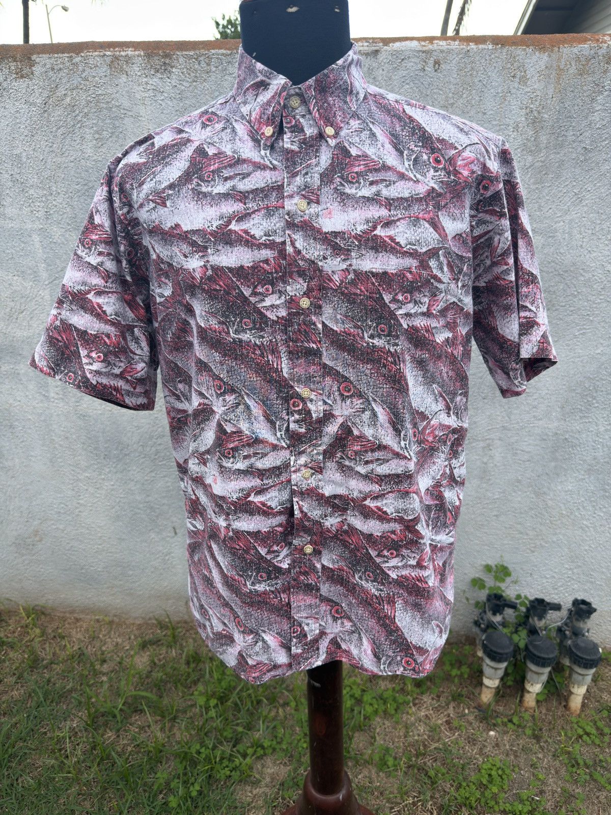 Reyn Spooner Reyn Spooner Gyotaku Naoki Men's M Hawaiian Red Onaga Fish Size US M / EU 48-50 / 2 - 1 Thumbnail