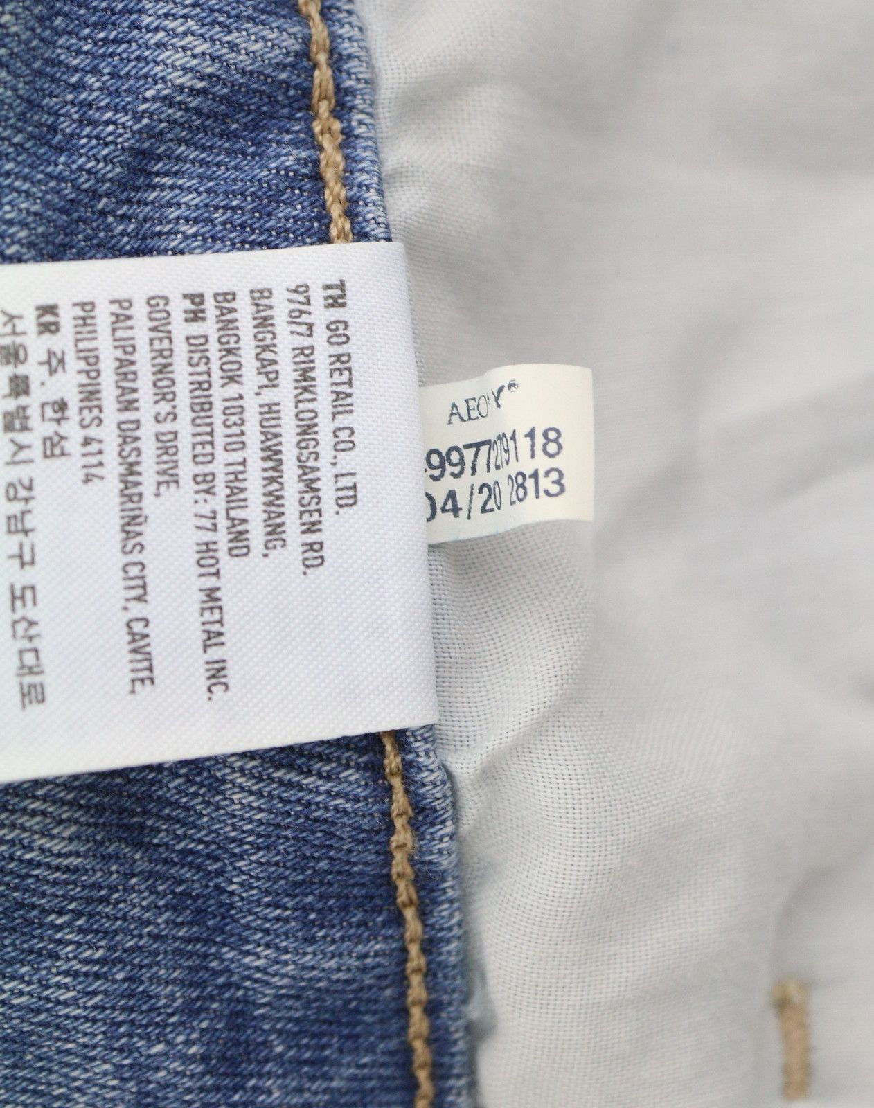 American Eagle Outfitters STRETCH MOM W36 Washed Blue Jeans 88787 Size 36" / US 14 / IT 50 - 9 Thumbnail