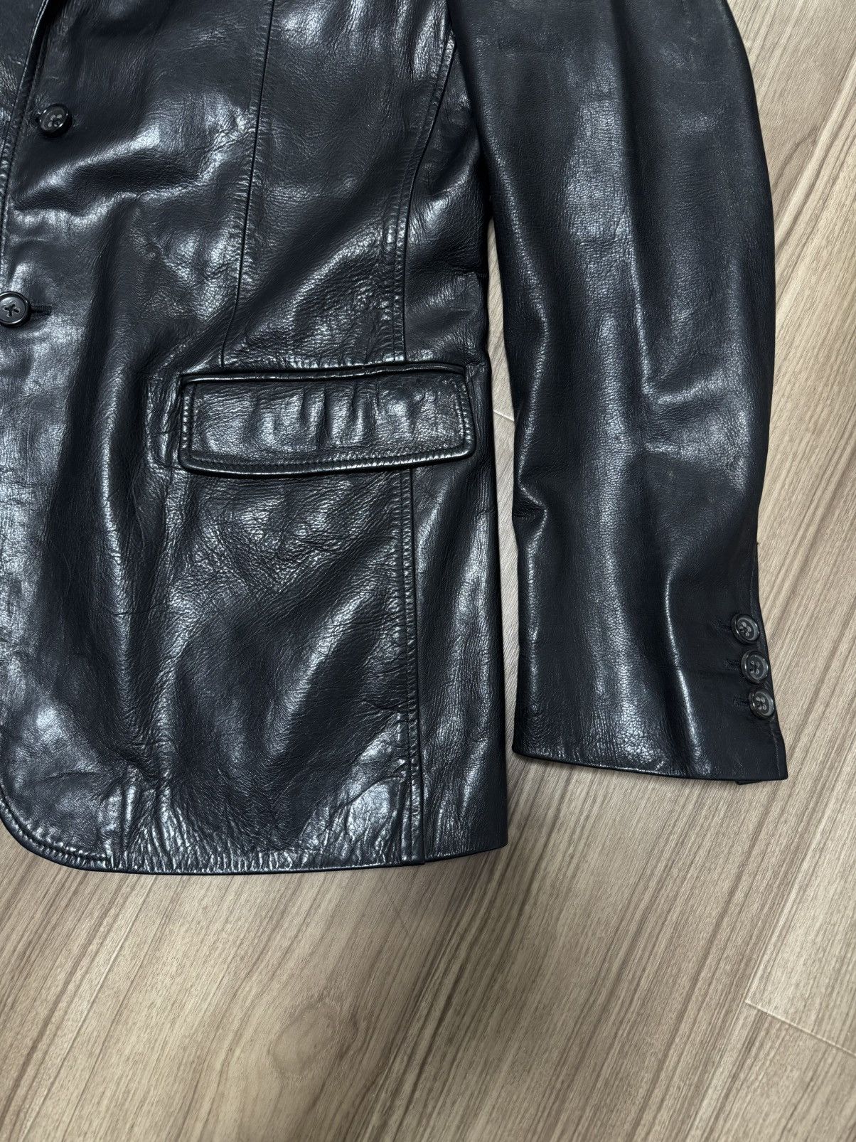Jil Sander Jil Sander Leather Blazer (Raf Simons Era) Size US L / EU 52-54 / 3 - 4 Thumbnail