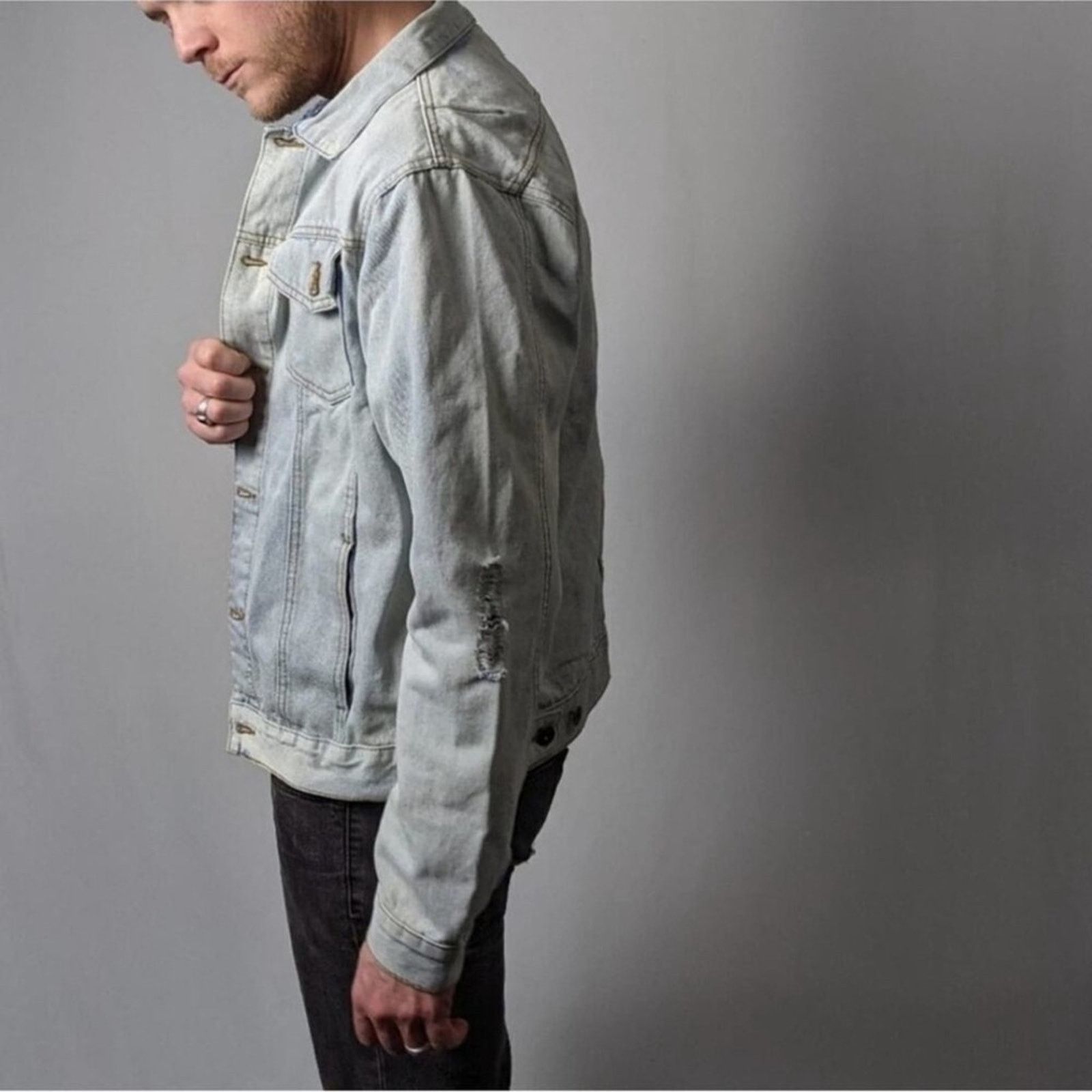 Brooklyn Cloth Brooklyn Cloth Distressed Jean Jacket Size US M / EU 48-50 / 2 - 7 Thumbnail