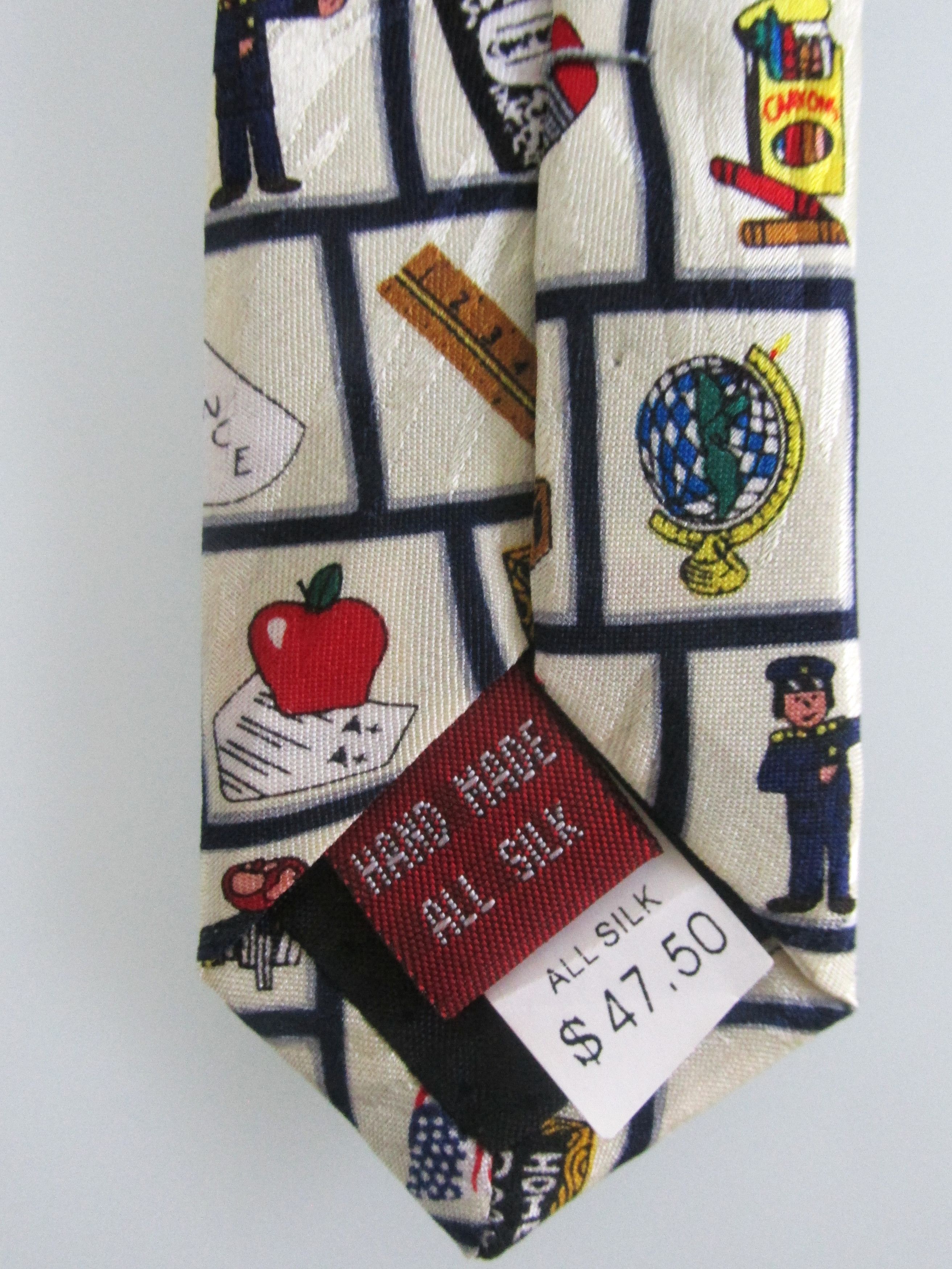 Other Museum Artifacts (NWT) "School Days" Men's Silk Tie Size ONE SIZE - 5 Thumbnail