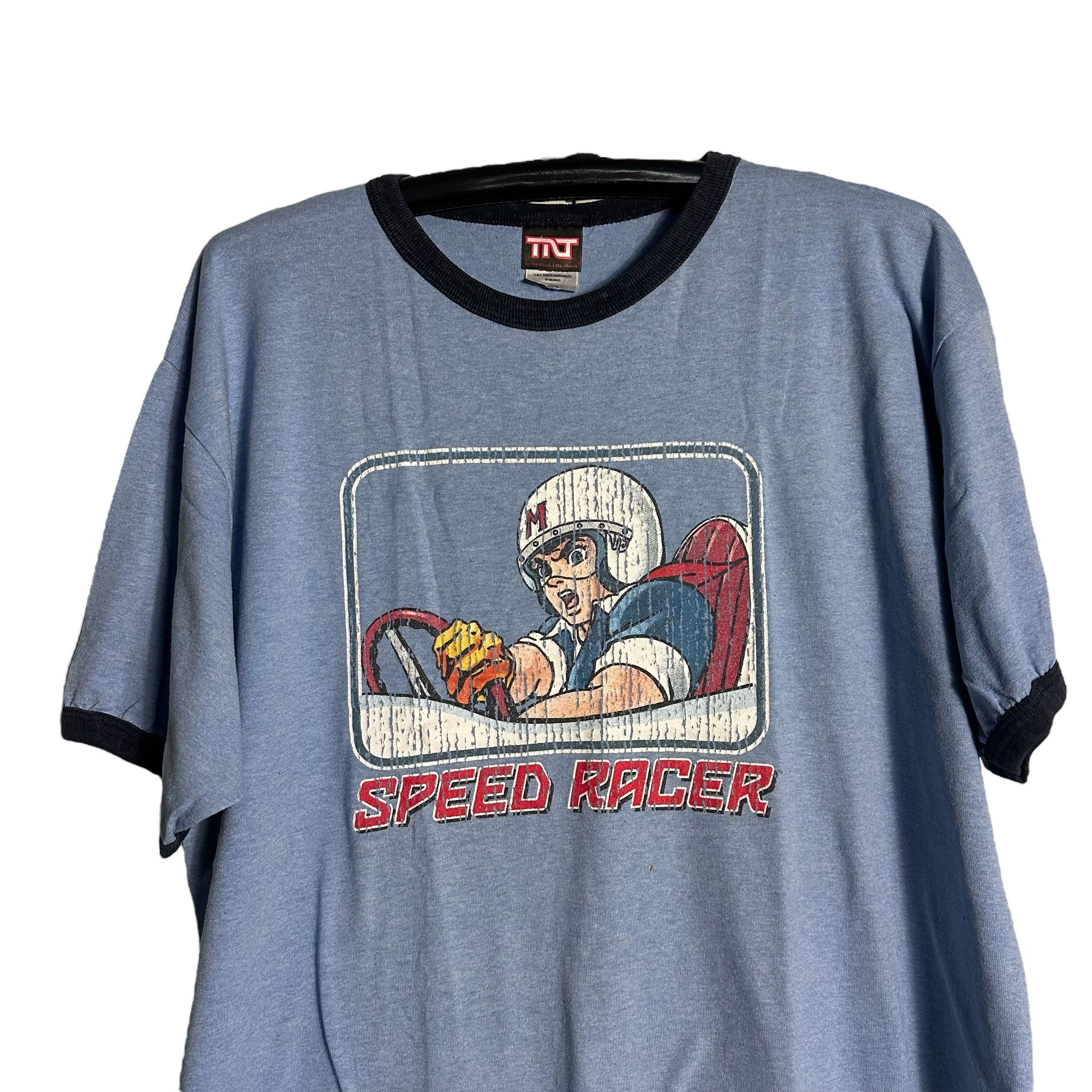 Anime 🔥RARE🔥Vintage Speed Racer Ringer Anime Manga T-shirt Size US L / EU 52-54 / 3 - 2 Thumbnail
