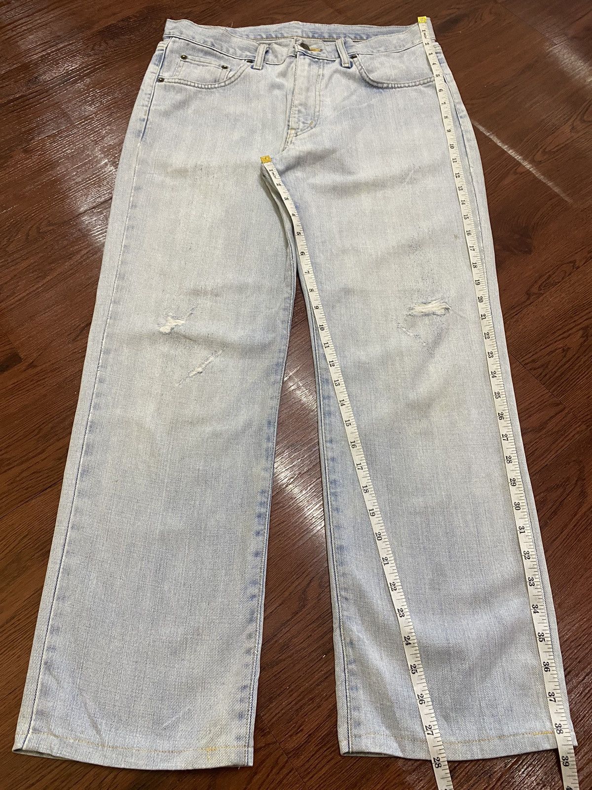 Other Vintage Edwin403 Faded Wash Distressed Loose Jeans Size US 32 / EU 48 - 14 Thumbnail