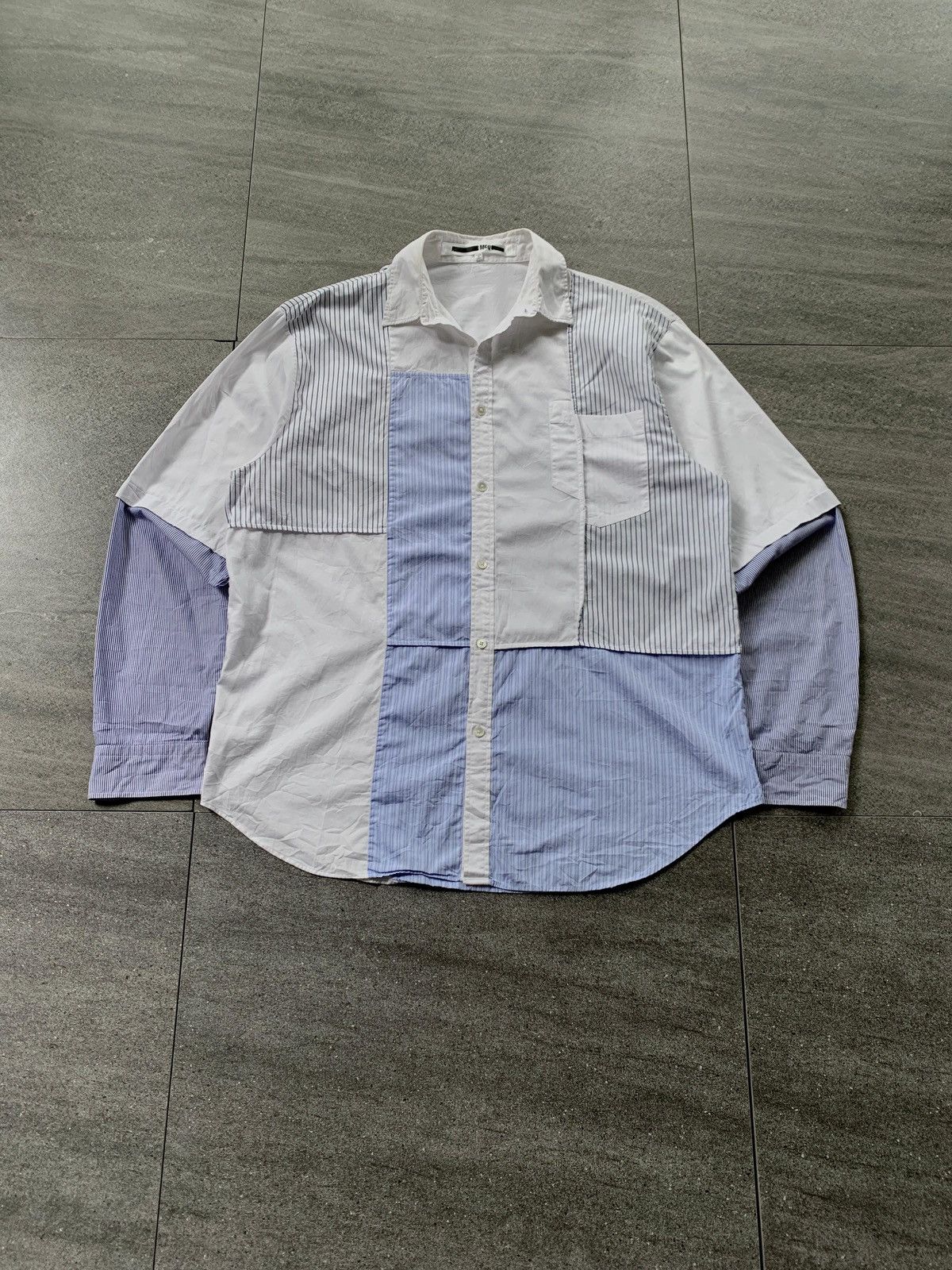 Alexander McQueen FREE TAX! Patchworked Longsleeve Shirt Size US M / EU 48-50 / 2 - 1 Thumbnail