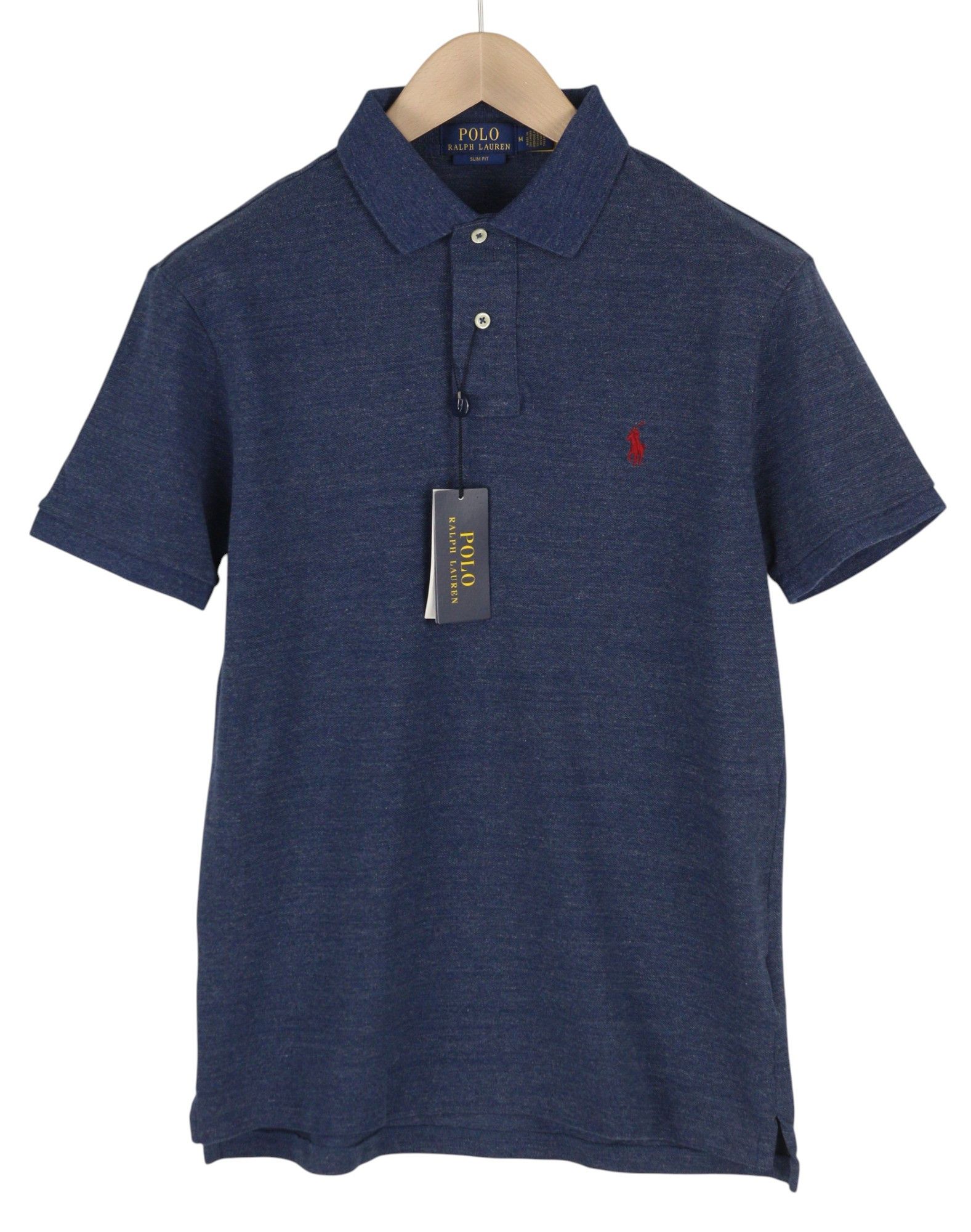 Polo Ralph Lauren SLIM FIT M Blue Short Sleeve Polo Neck T-Shirt 84540 Size US M / EU 48-50 / 2 - 1 Thumbnail