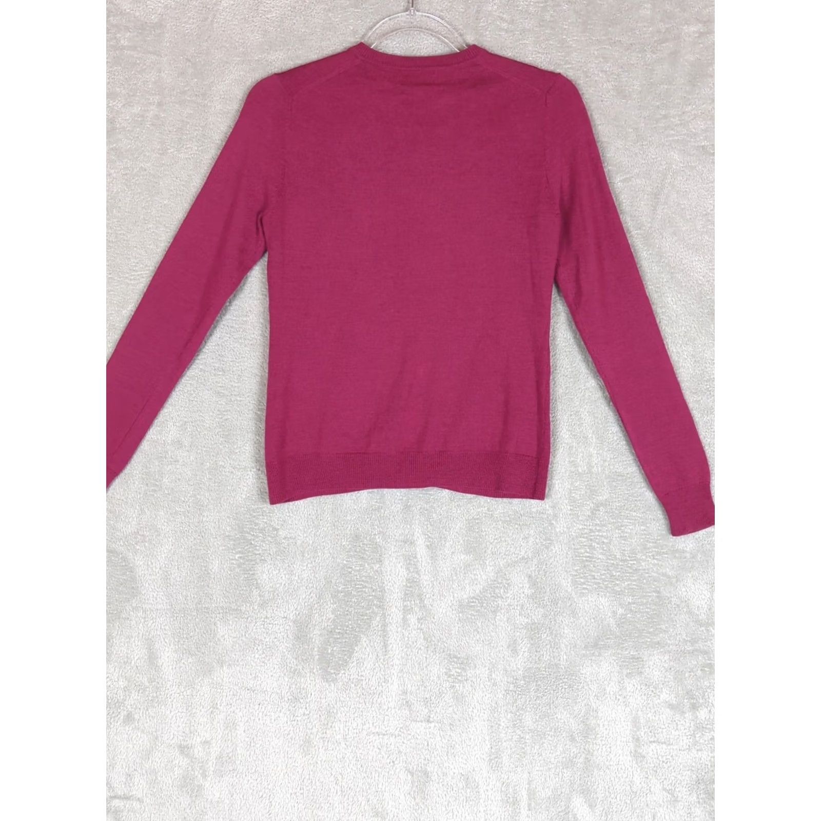 Brooks Brothers Brooks Brothers Merino Wool Cardigan Sweater XS Plum Button Front Classic Women's Size XS / US 0-2 / IT 36-38 - 7 Thumbnail