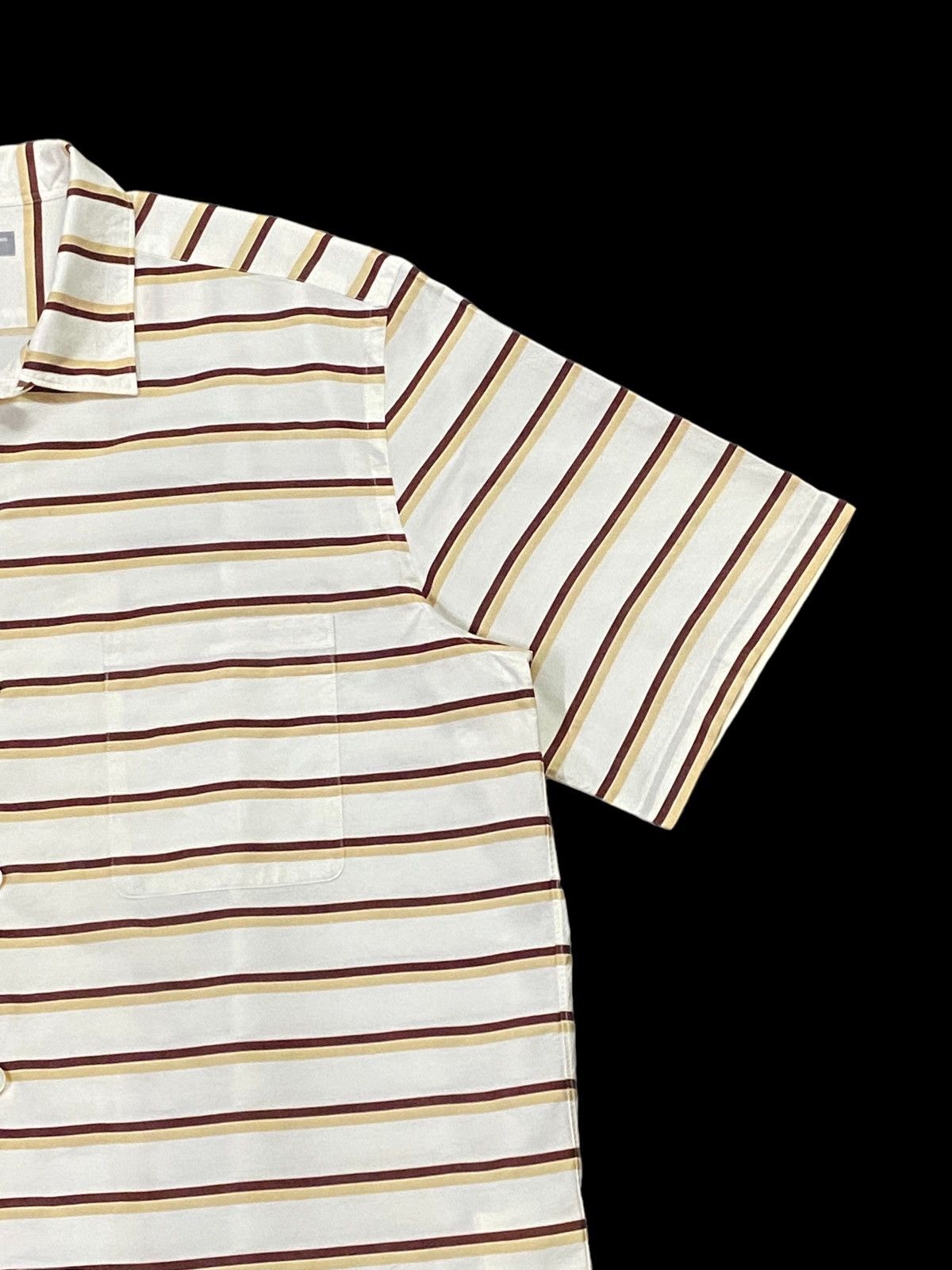 Comme des Garcons Homme AD 2002 Comme Des Garçons Homme Striped Shorts Sleeve Shirts Size US M / EU 48-50 / 2 - 14 Thumbnail