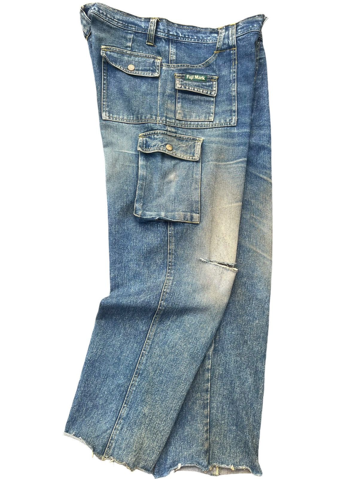 Japanese Brand Vintage Japanese Brand Mud Wash Tactical Cargo Frayed Jeans Size US 34 / EU 50 - 3 Thumbnail