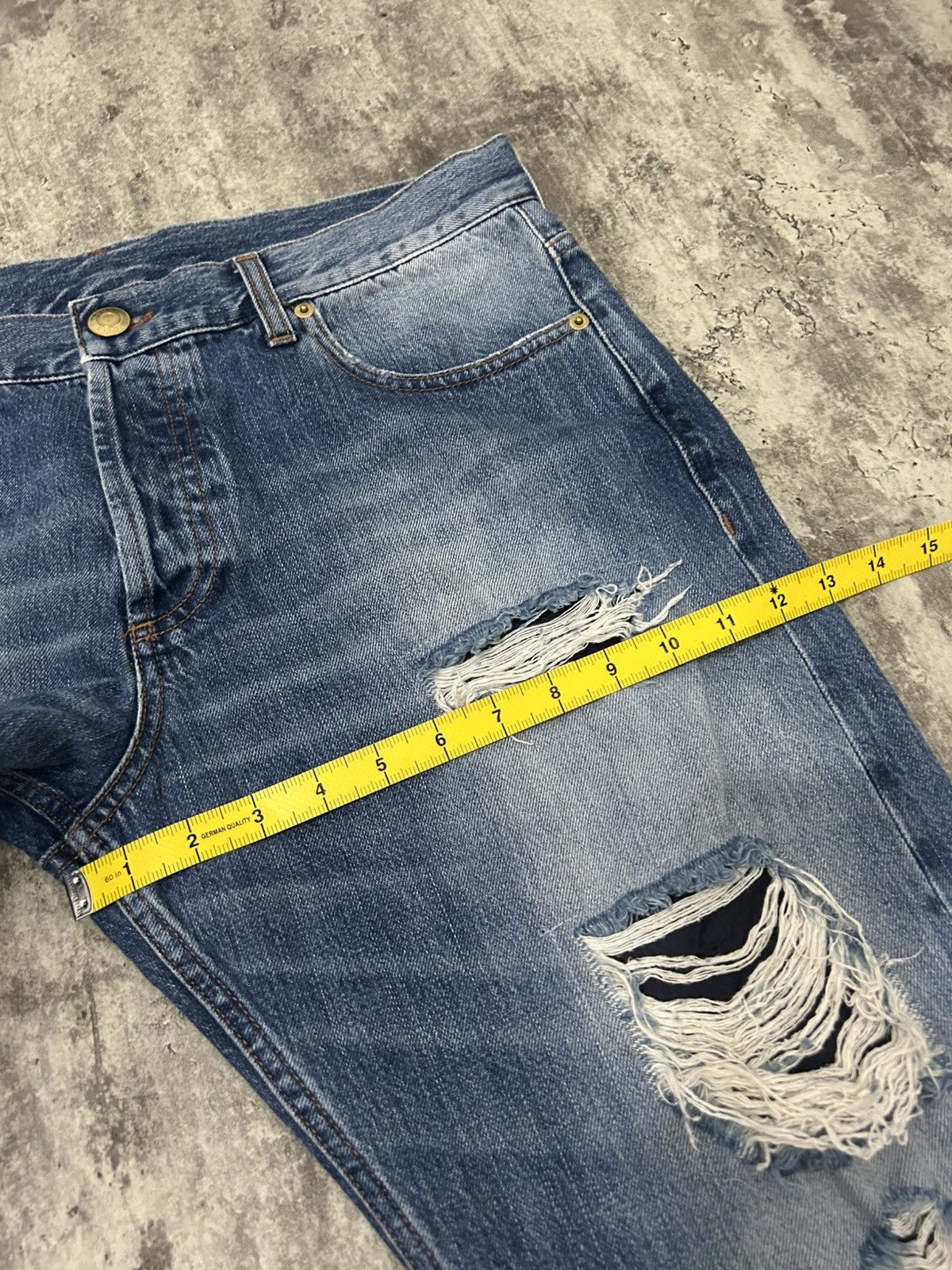 Alexander McQueen Alexander MQueen Style Destroyed Selvedge Jeans Size US 34 / EU 50 - 21 Thumbnail
