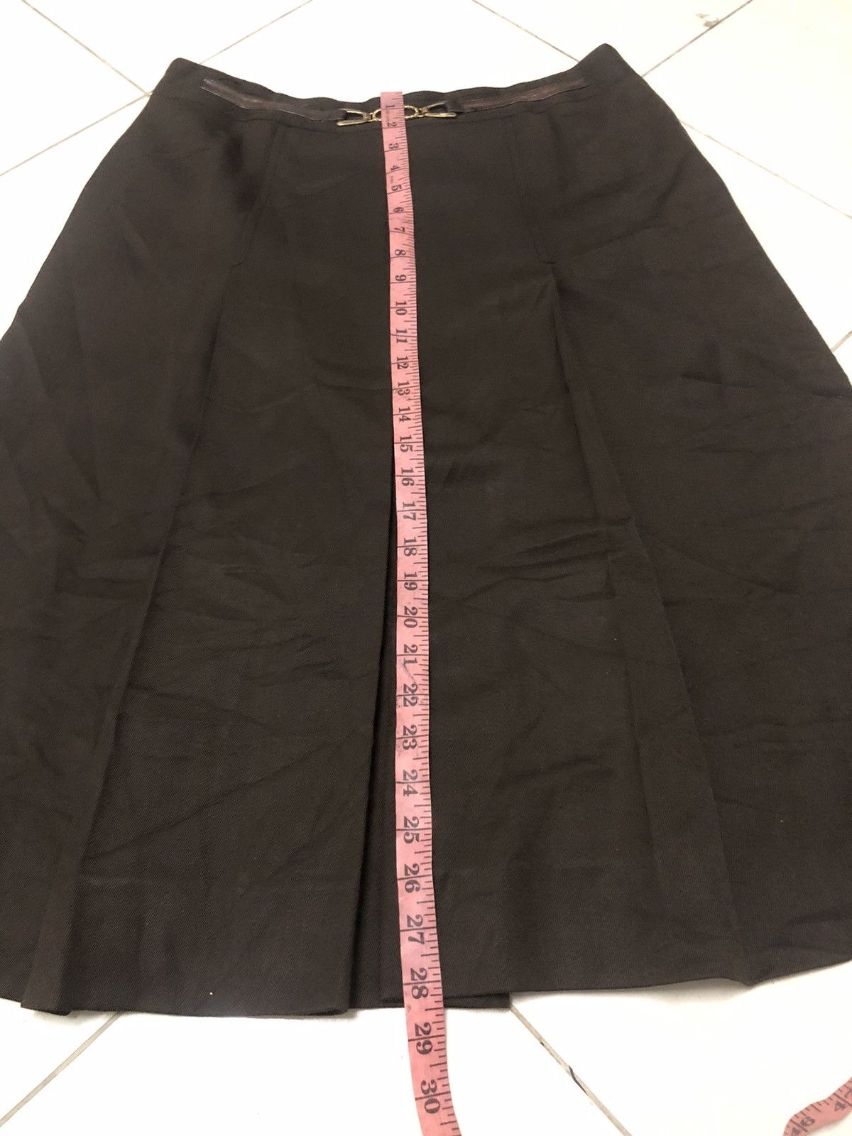 Celine Vtg celine paris buckle brown midi skirt Size 34" / US 12 / IT 48 - 18 Thumbnail