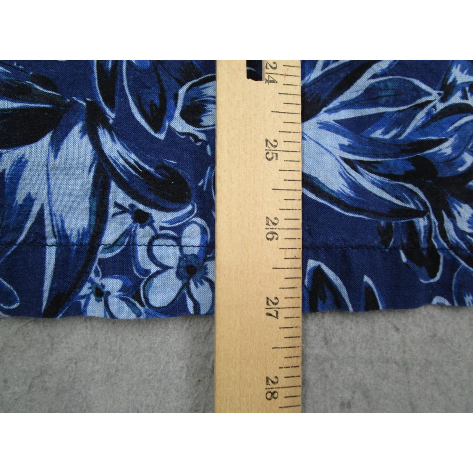 Flint And Tinder Flint and Tinder Shirt Mens XL Blue Floral Linen Cotton Hawaiian Button Up Size US XL / EU 56 / 4 - 7 Thumbnail