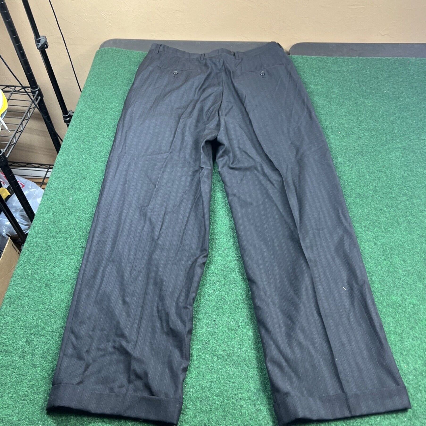Hart Schaffner Marx mens black HART SCHAFFNER MARX dress suit pants trousers 34X32 Size 34R - 7 Thumbnail