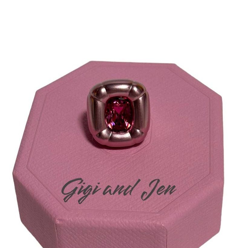 Swarovski Swarovski Dulcis cocktail ring Cushion cut, Pink 55 / 7 USA Size ONE SIZE - 1 Thumbnail