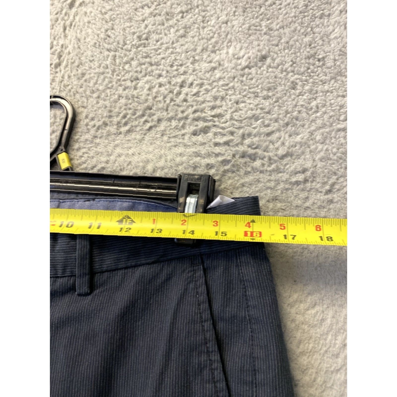 Banana Republic Banana Republic Chino Pants Men’s 32x32 Dark Gray Stripe /0632 Regular Fit Flat Front Cotton Twill Casual Pants Mens Size US 32 / EU 48 - 4 Thumbnail