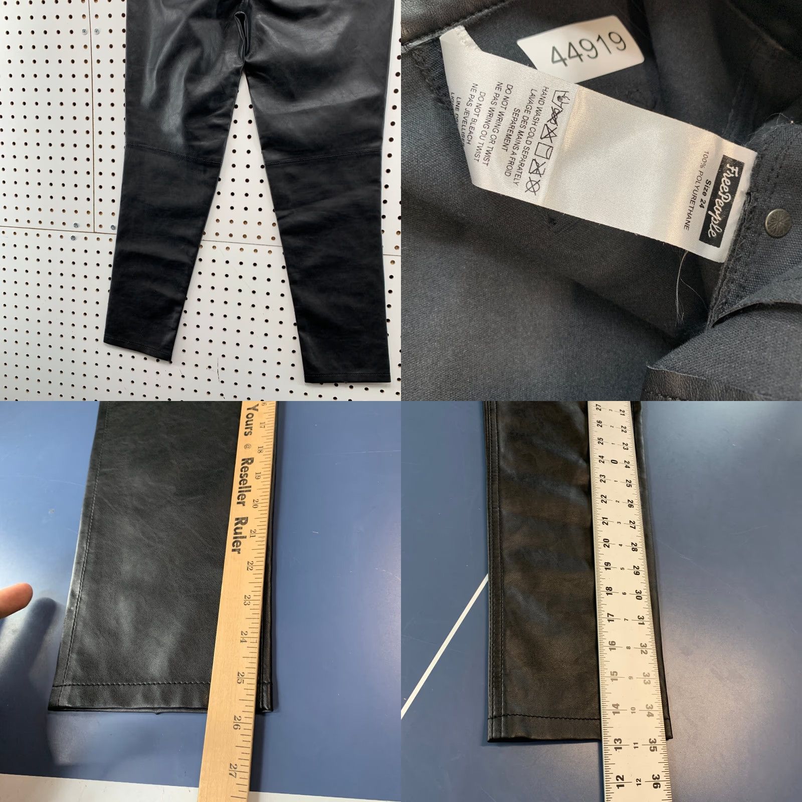 Free People We The Free People Faux Leather Pants Women 24 Black Regular 27x26 Rockabilly Pants Women 24 Black Regular 27x26 Rockabilly Size 42" / US 20 - 8 Thumbnail