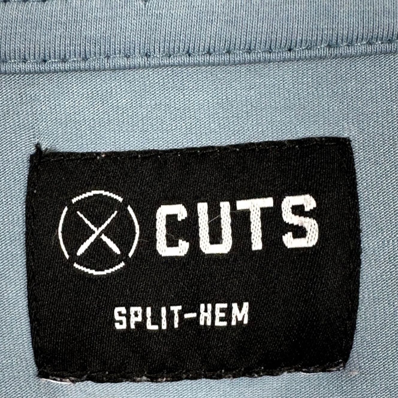 Cuts Cuts Split Hem Tee Mens XL Blue Crew Neck Short Sleeve Shirt Size US XL / EU 56 / 4 - 4 Thumbnail
