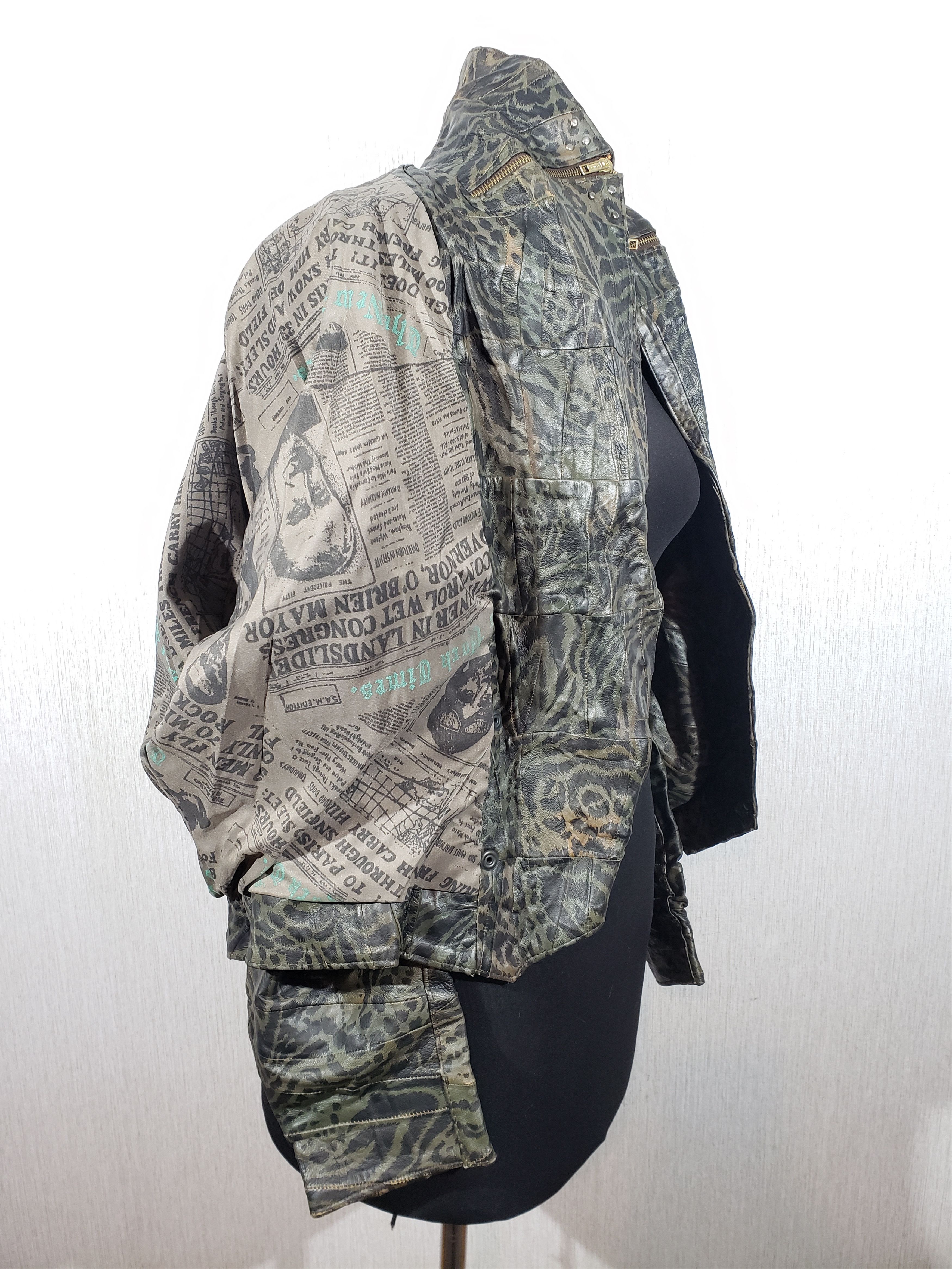 Other Stylish women's leather jacket in bat style. Size L / US 10 / IT 46 - 9 Thumbnail