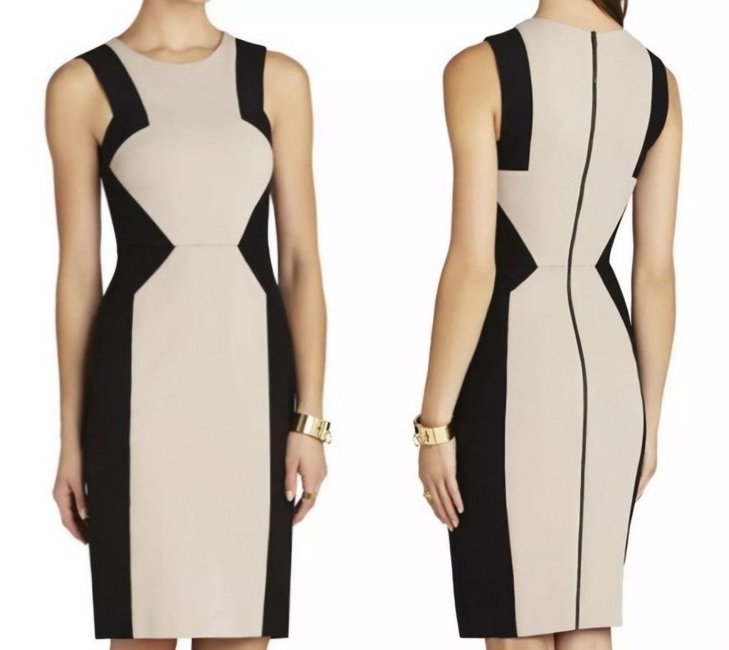 Other BCBGMAXAZRIA Evelyn Fully Lined Colorblocked Knee-length Size S / US 4 / IT 40 - 1 Thumbnail