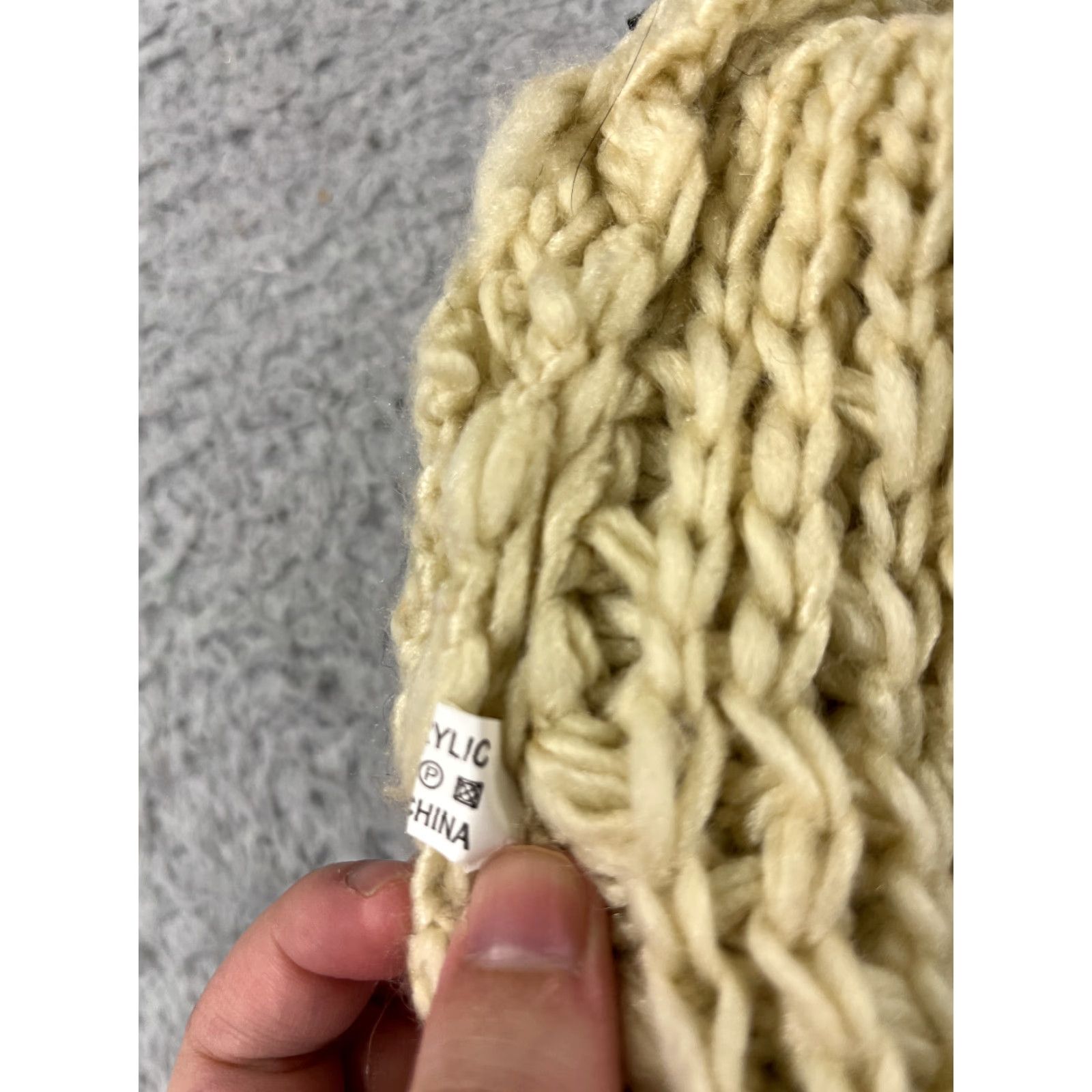 Vintage VINTAGE Beanie Toque Womens One Size Ivory Knit Crochet 100% Acrylic Winter Ski - Beanie, Ivory, Womens, One Size, Knit, Crochet, Ski Theme Size ONE SIZE - 6 Thumbnail