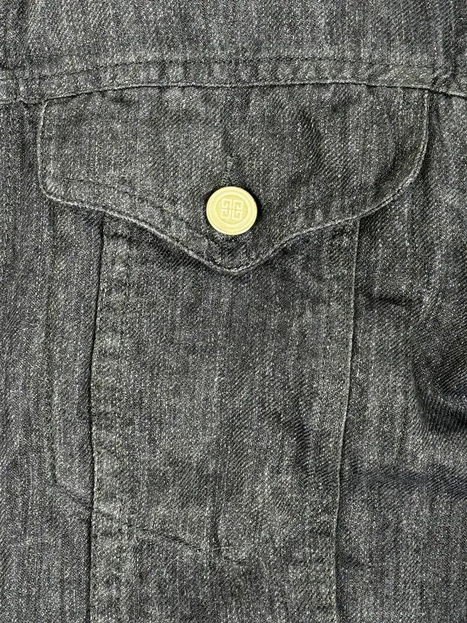 Givenchy 1990s Givenchy Navy Linen Trucker Jacket Size US M / EU 48-50 / 2 - 10 Thumbnail