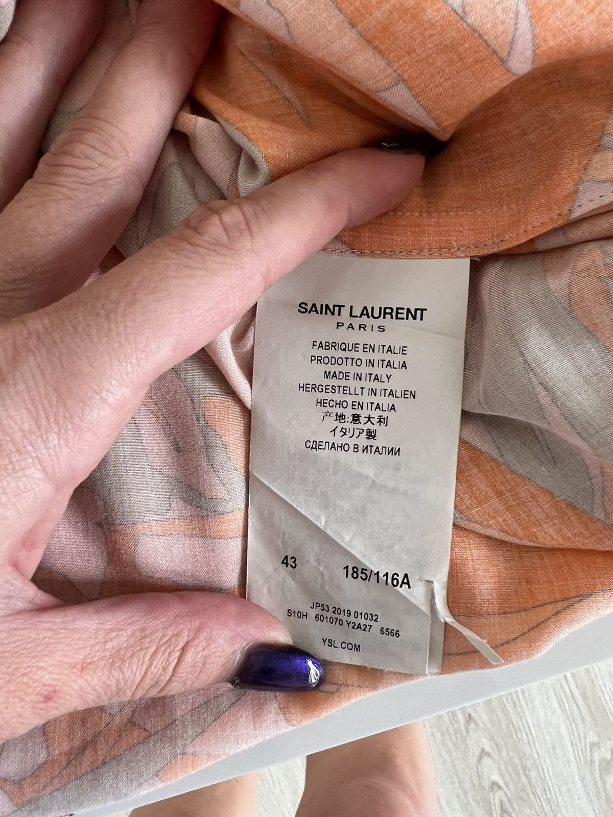Saint Laurent Paris Saint Laurent Short Sleeve Shirt. Size US M / EU 48-50 / 2 - 4 Thumbnail