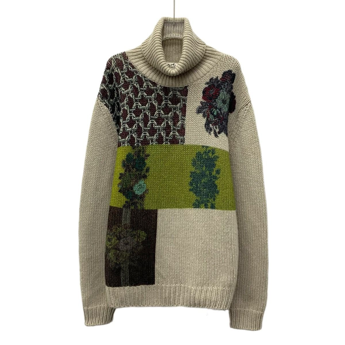 Hermes Hermes Colorblocked Cashmere Turtleneck Sweater Size L / US 10 / IT 46 - 1 Thumbnail