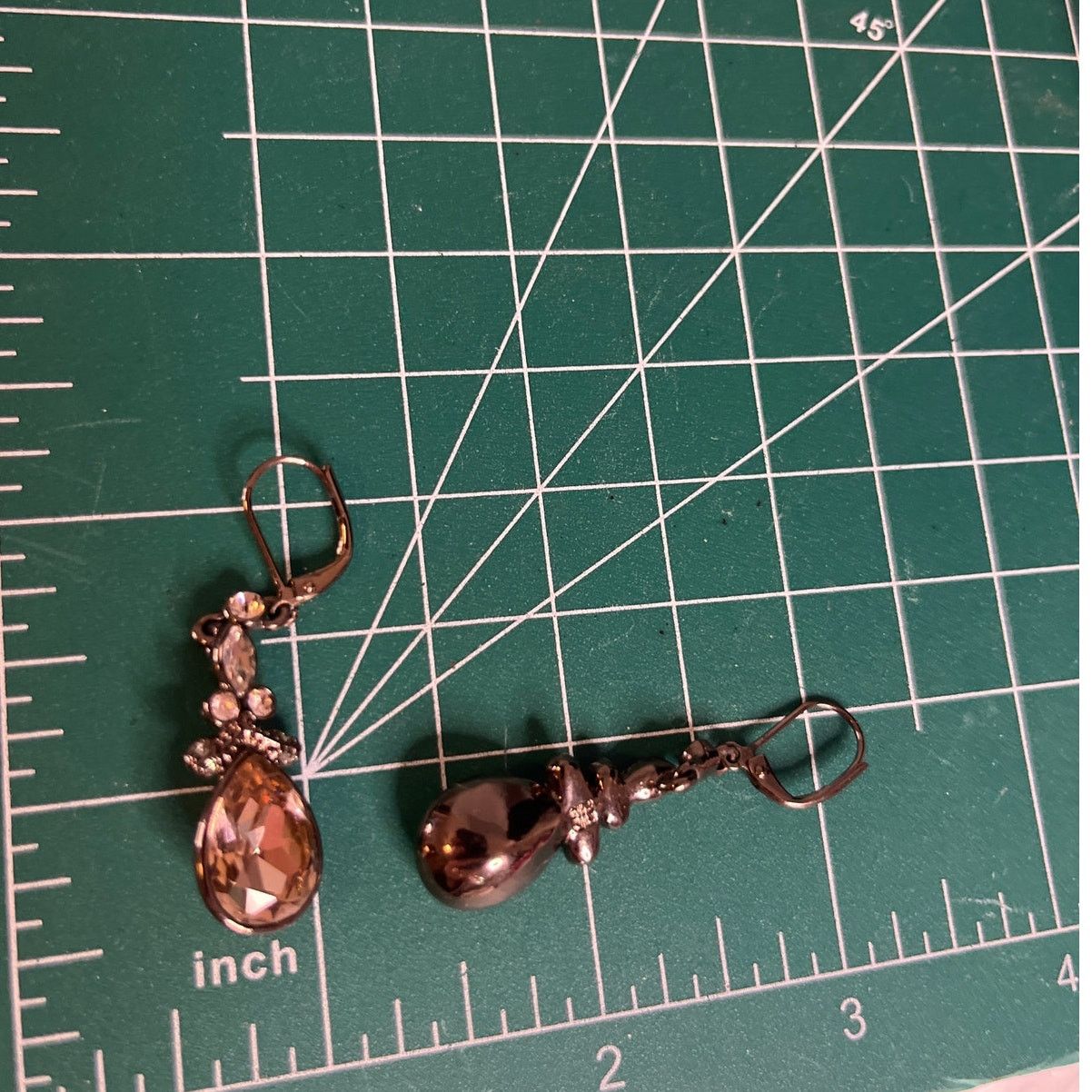 Givenchy Givenchy Vintage Peach Crystal Drop Earrings Size ONE SIZE - 5 Thumbnail