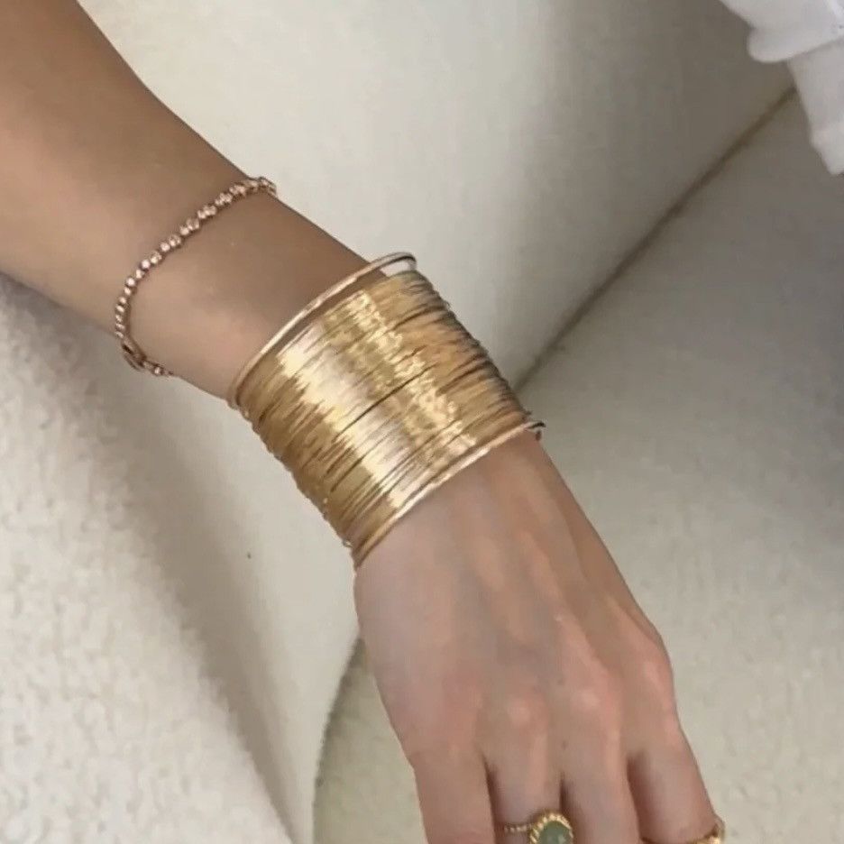 Other Wide copper multi wire cuff bracelet Size ONE SIZE - 2 Thumbnail