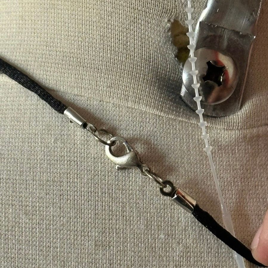 Other polka dot black white floral heart pendant necklace Size ONE SIZE - 3 Thumbnail