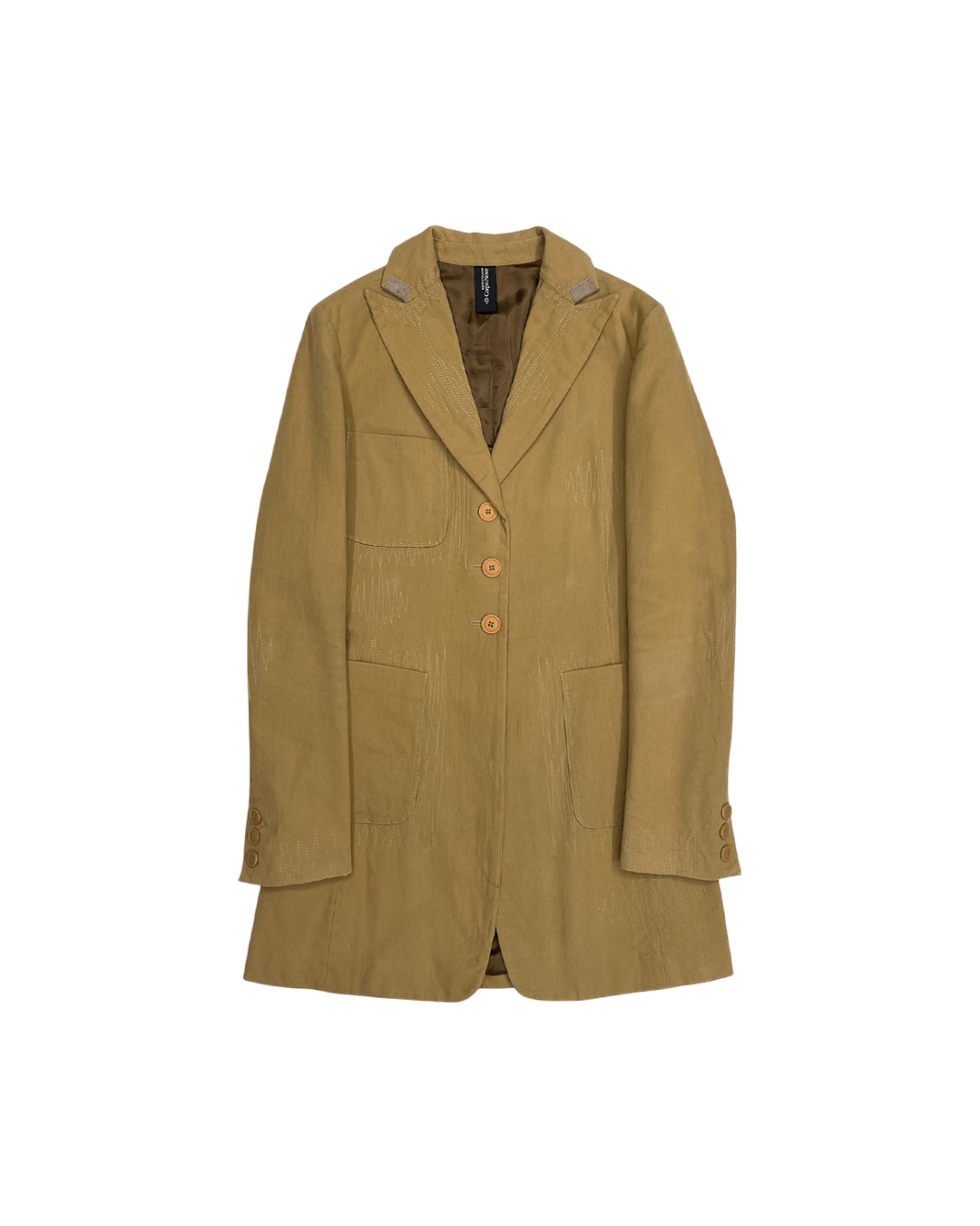 Vintage Corpo Nove by Mauro Taliani 1990s Raw Stitch Tailored Coat Size S / US 4 / IT 40 - 1 Thumbnail