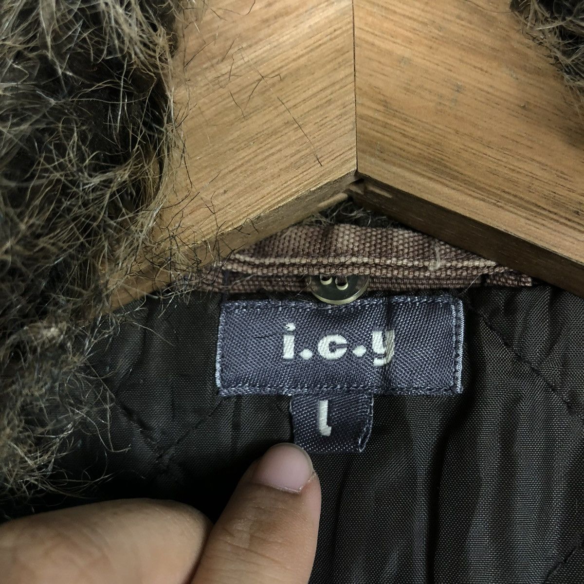 Japanese Brand 📌LONG BIKET JACKET PARKA DESIGN ICY MINK FUR COLLAR Size US L / EU 52-54 / 3 - 19 Thumbnail